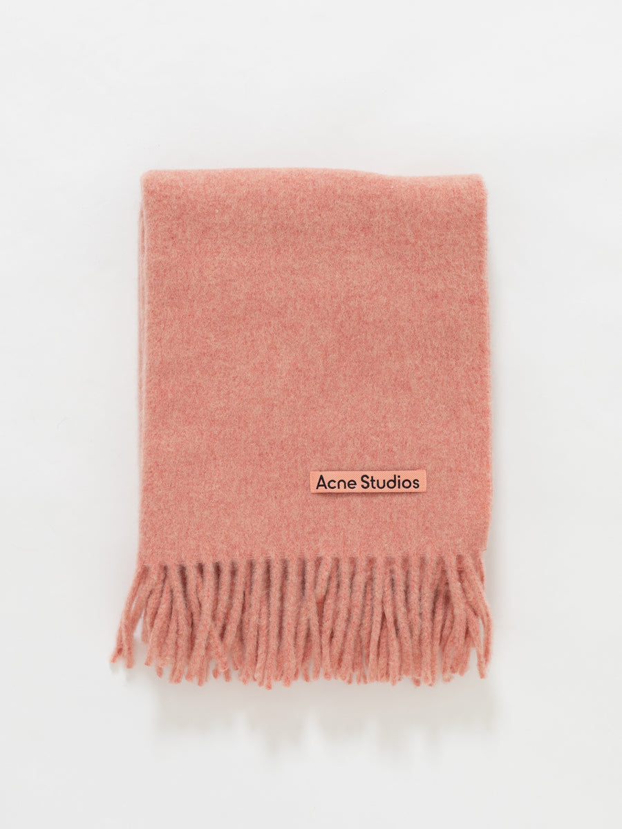 Fringe Wool Scarf Skinny Rose Melange – Scotties Boutique