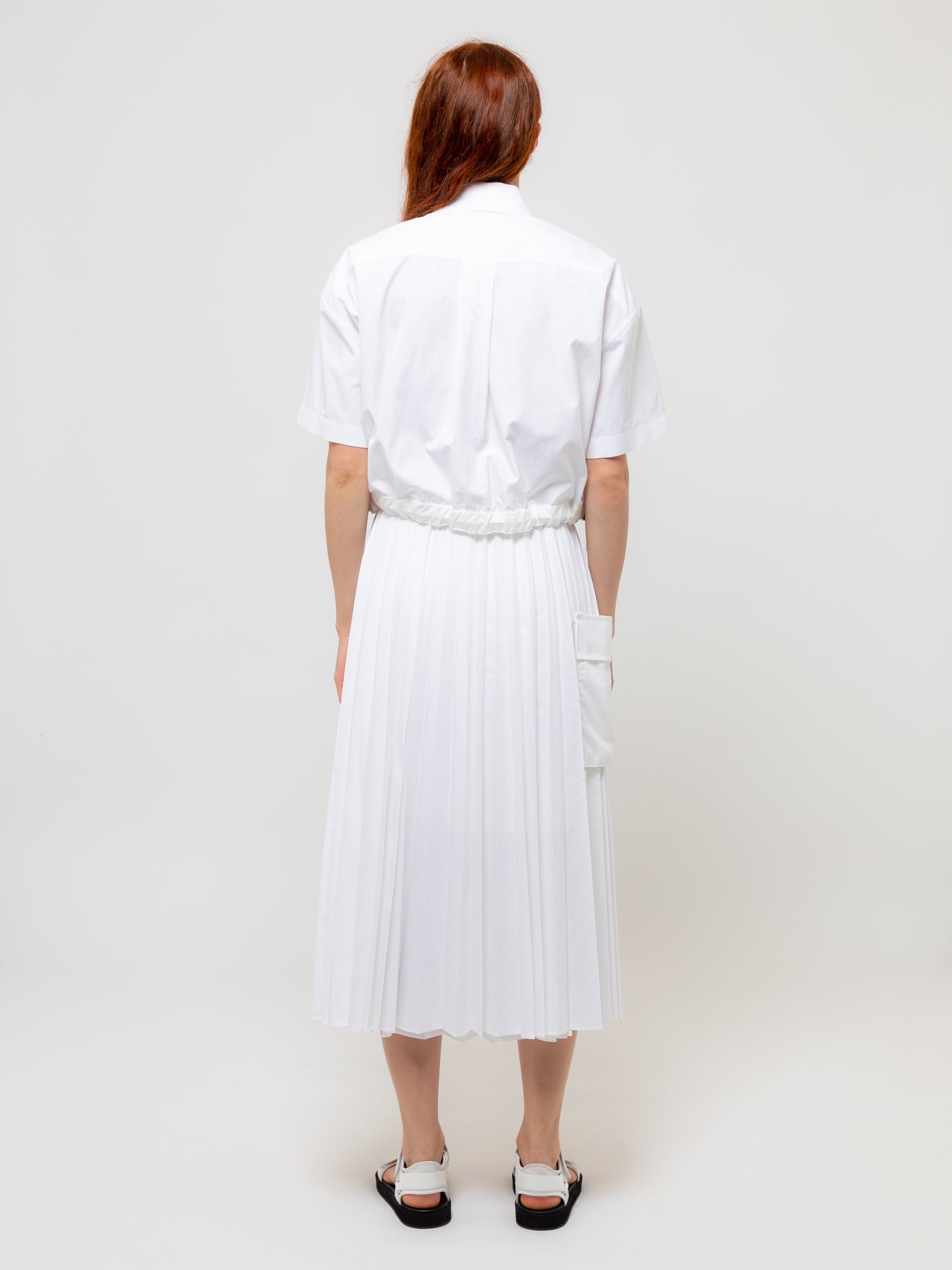 Thomas Mason x Cotton Poplin Skirt Off White