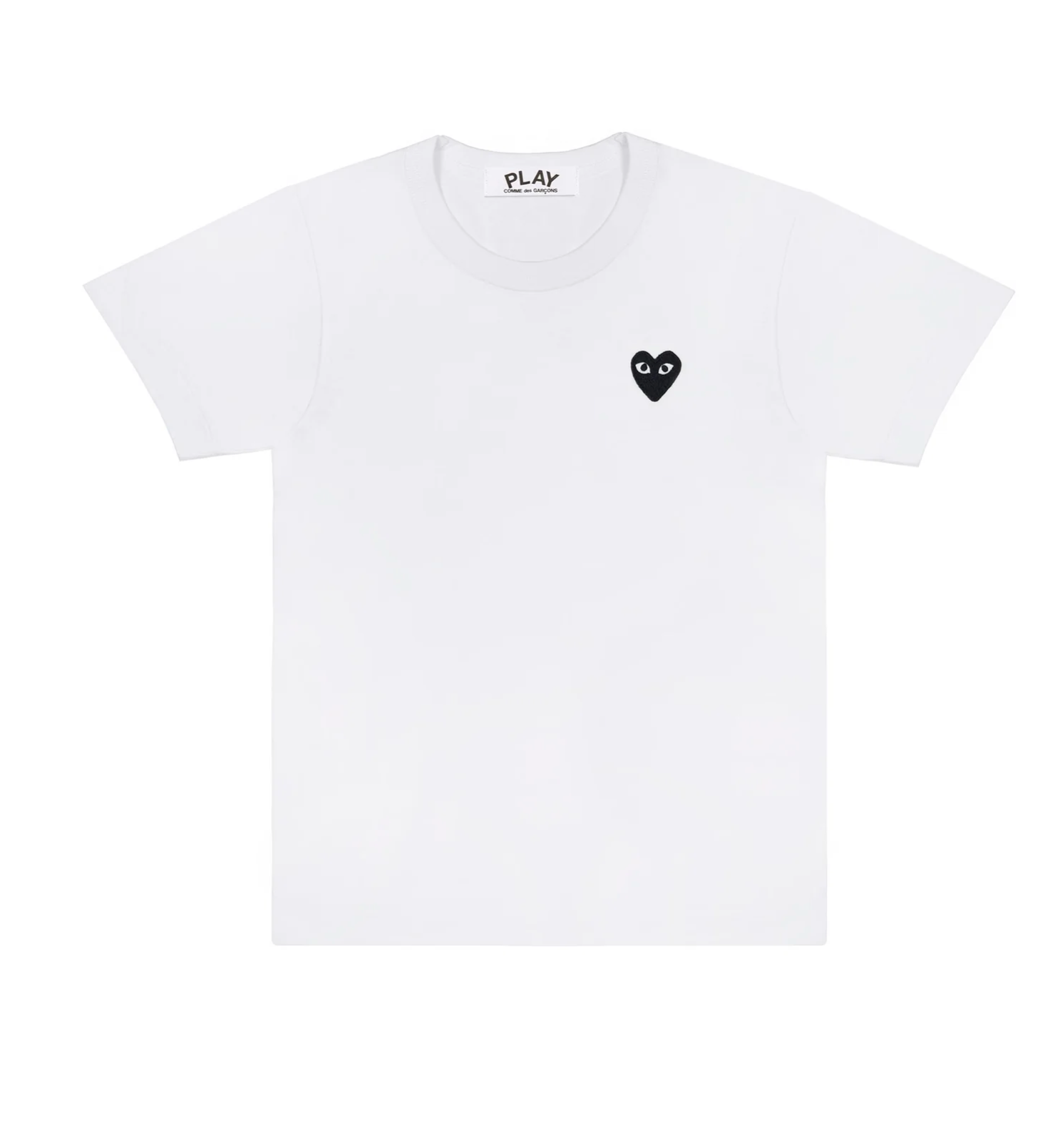 Men's Fit T-Shirt White Black Heart