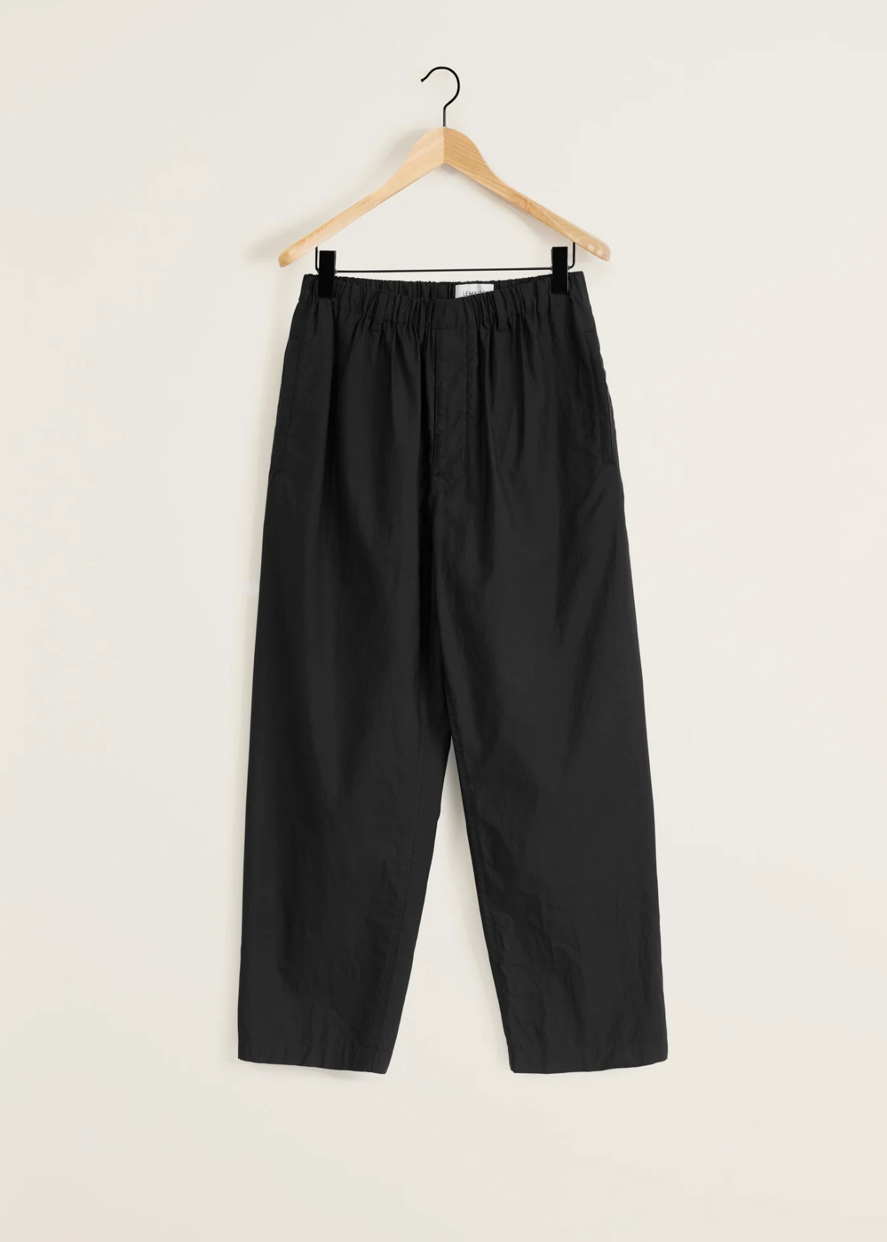 Cotton Silk Relaxed Pants Black