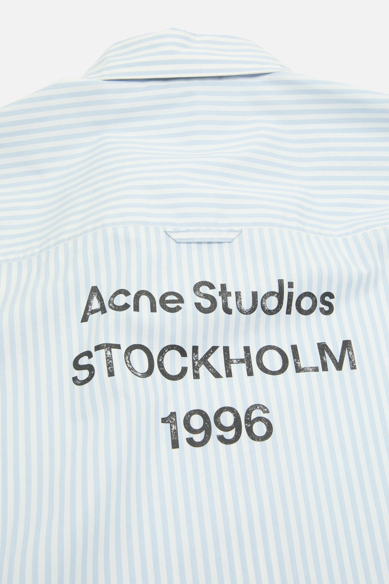 Cropped Stripe Shirt Blue