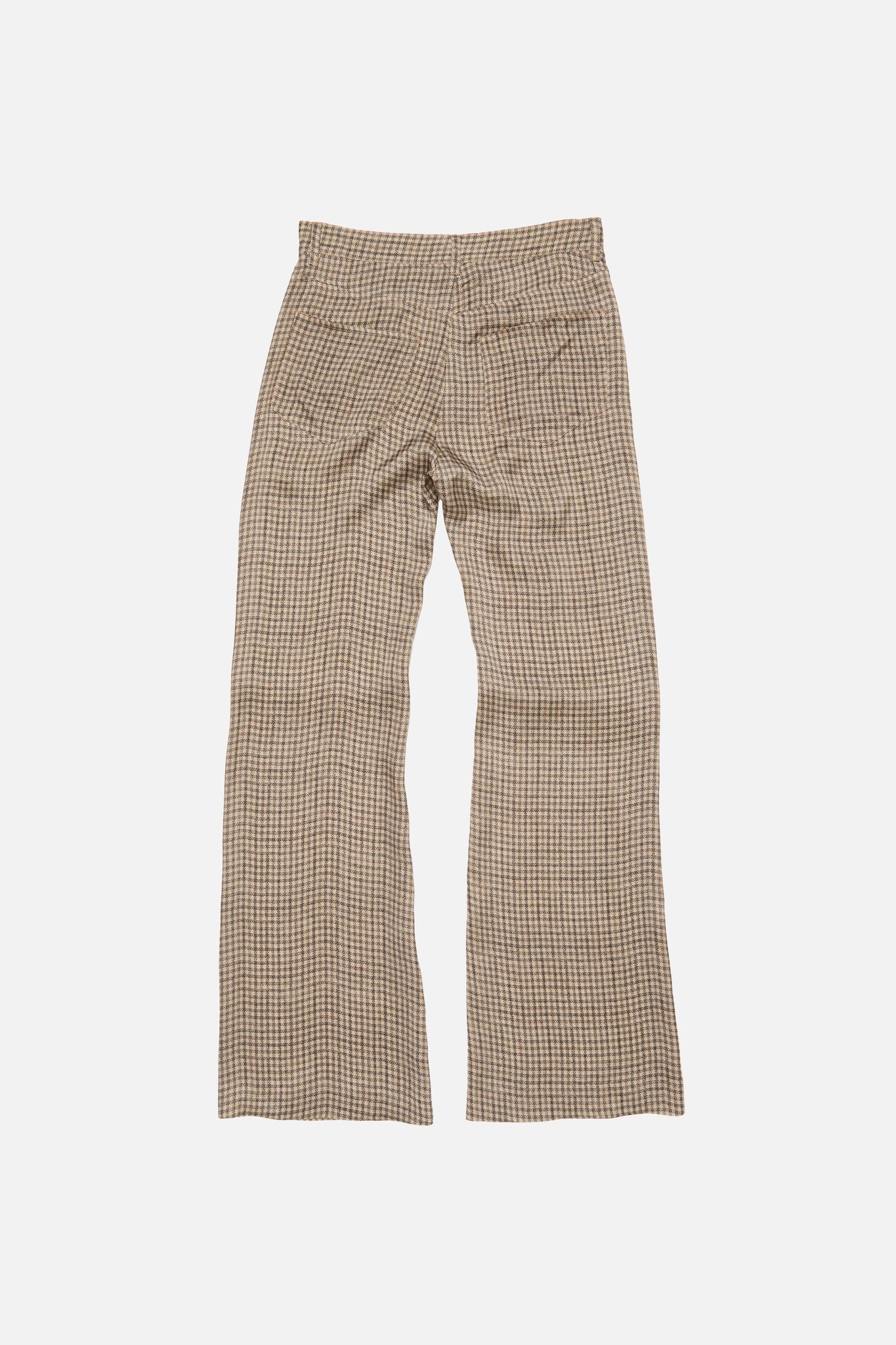 Check Suit Trousers Beige