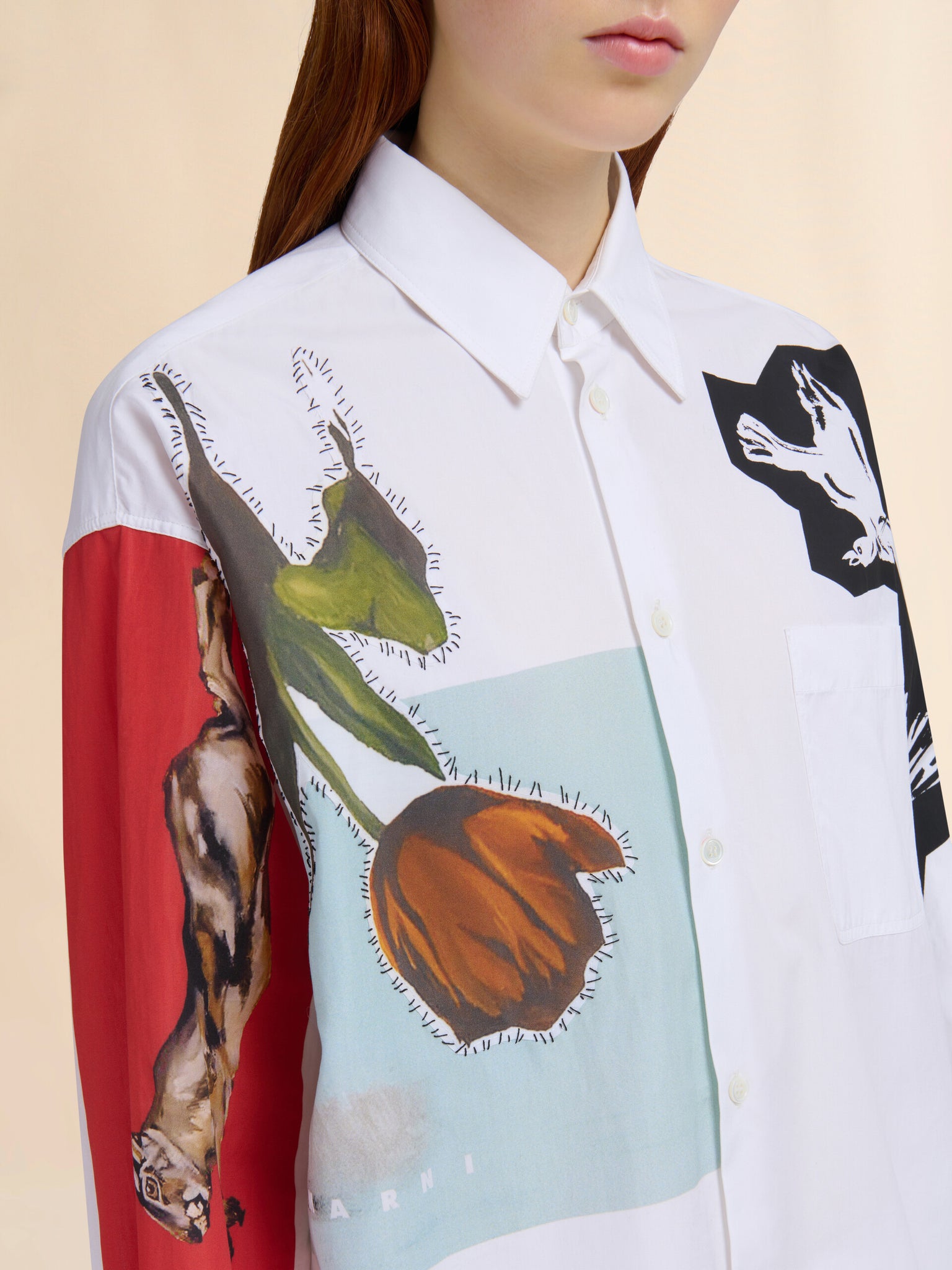 Printed Shirt White
