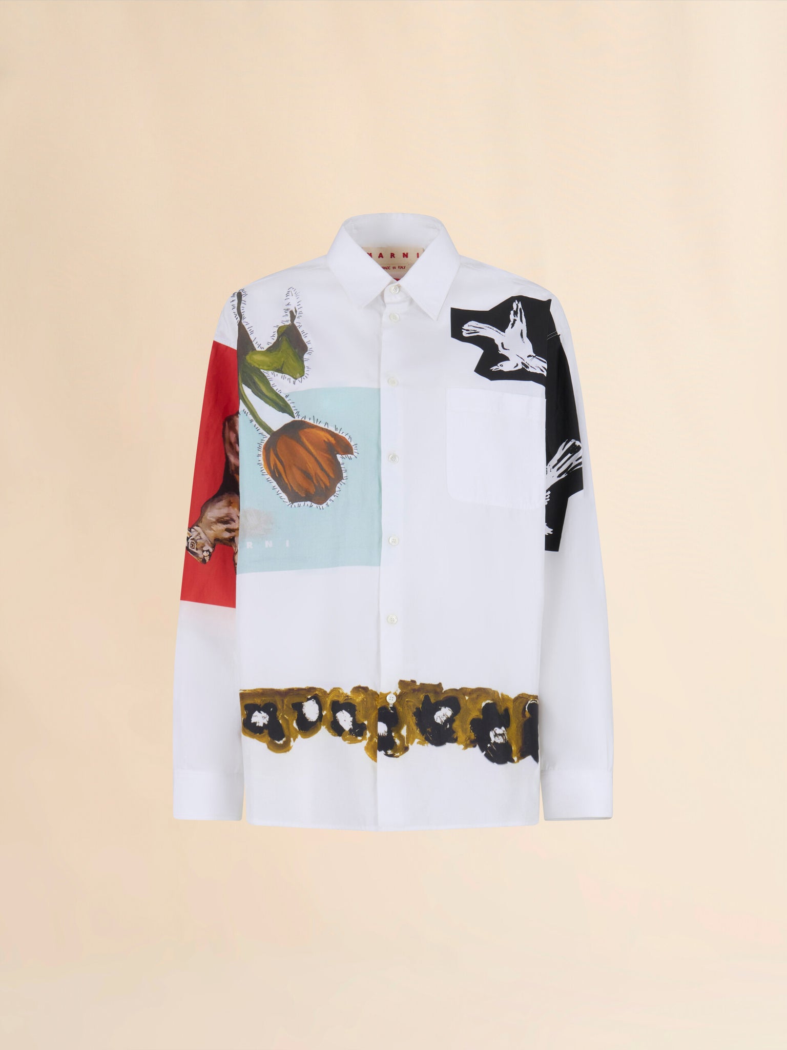 Printed Shirt White