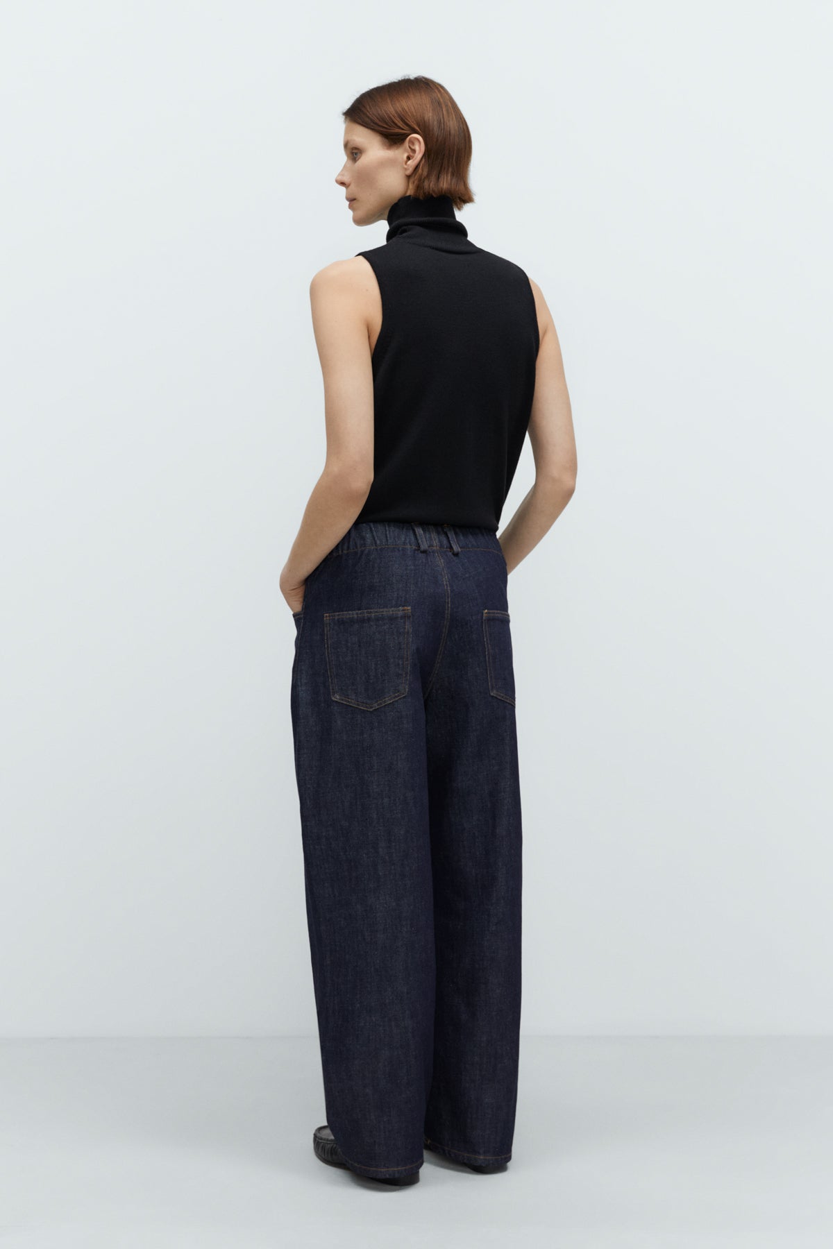 Denim Straight Pants Indigo