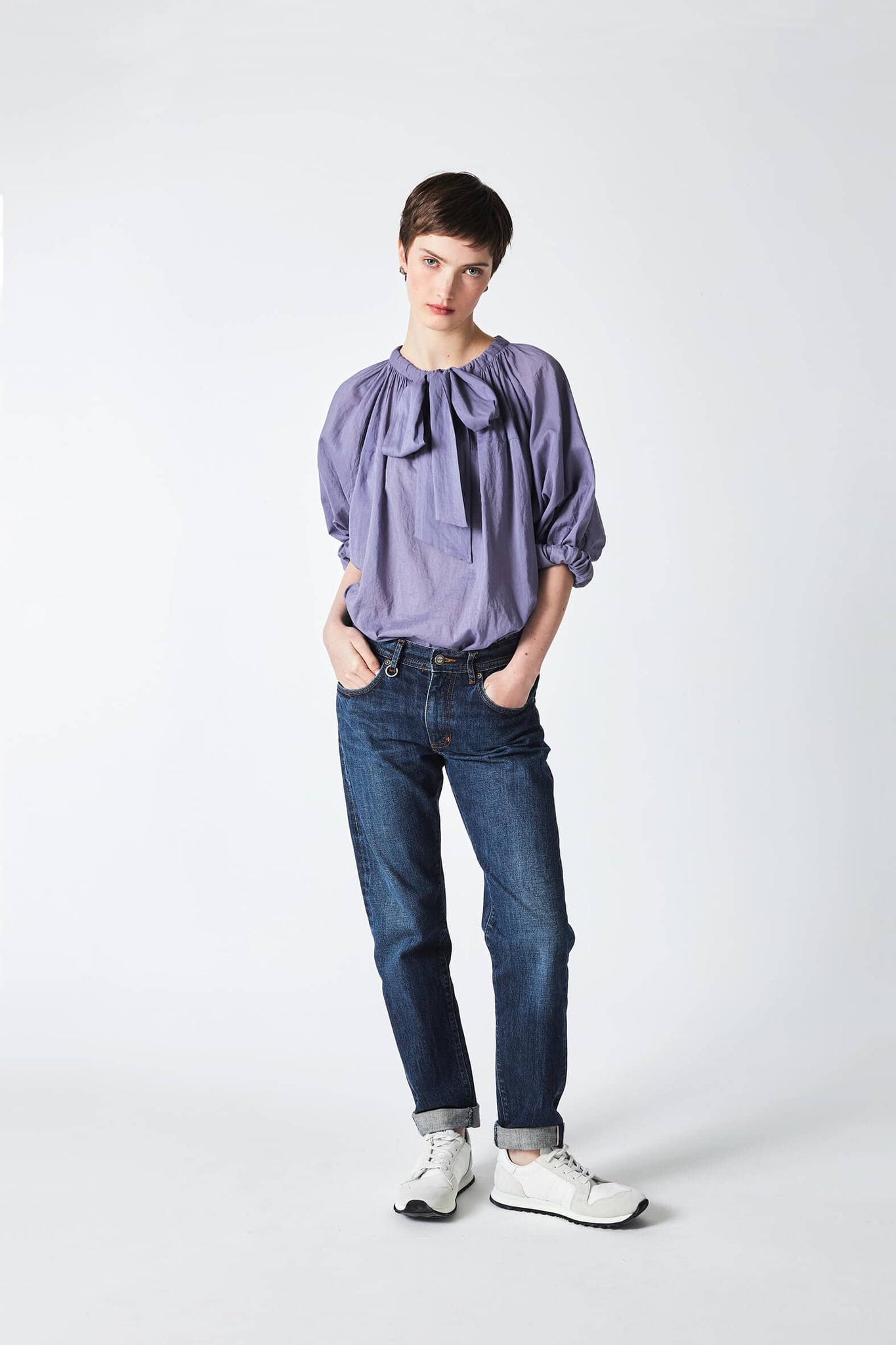 Sweet Devotion Top Lilac Cotton Silk