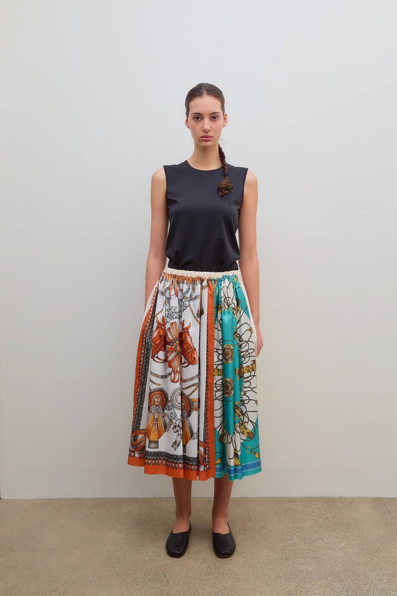 Scarf Skirt Pattern Teal