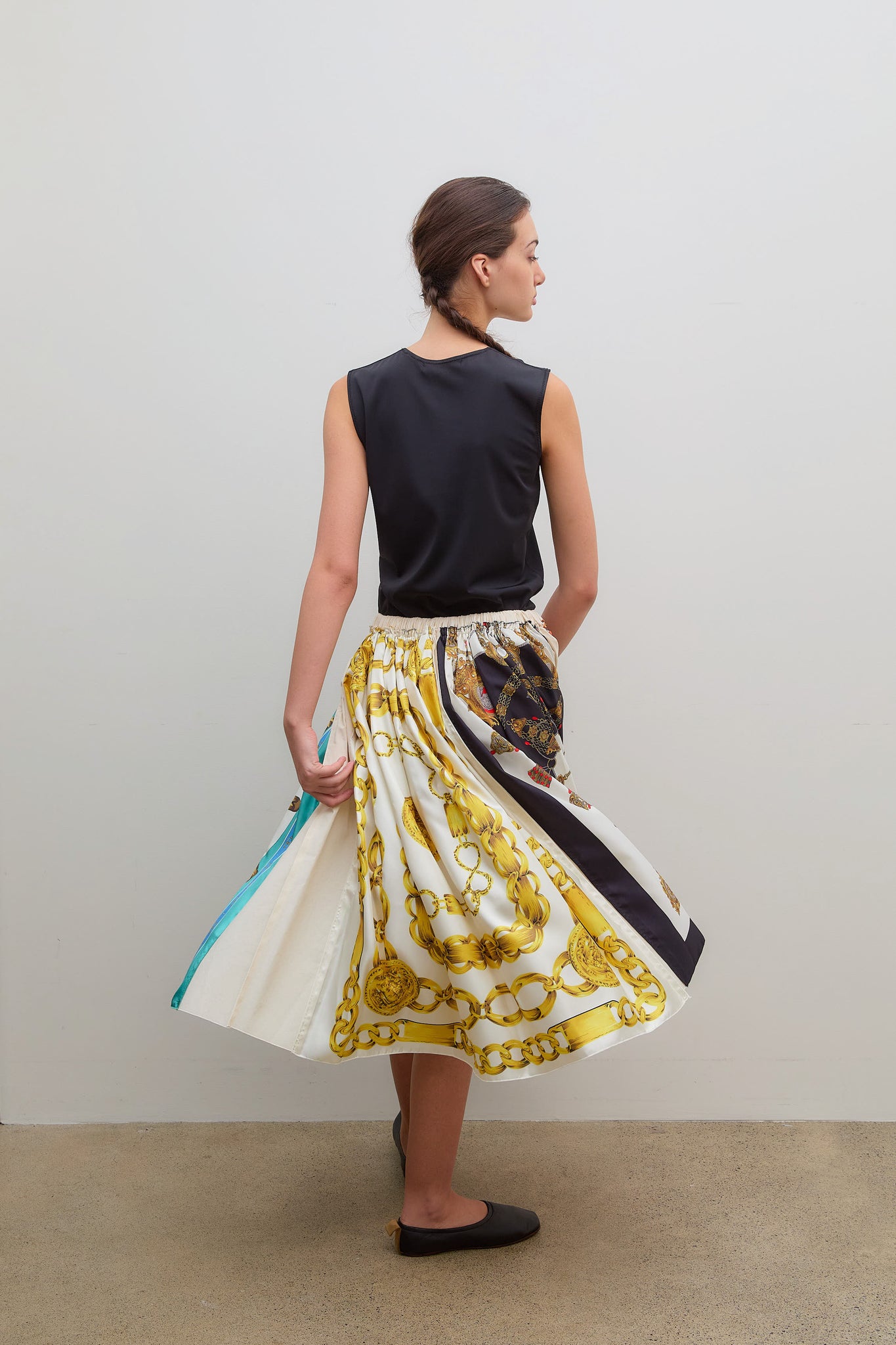 Scarf Skirt Pattern Teal