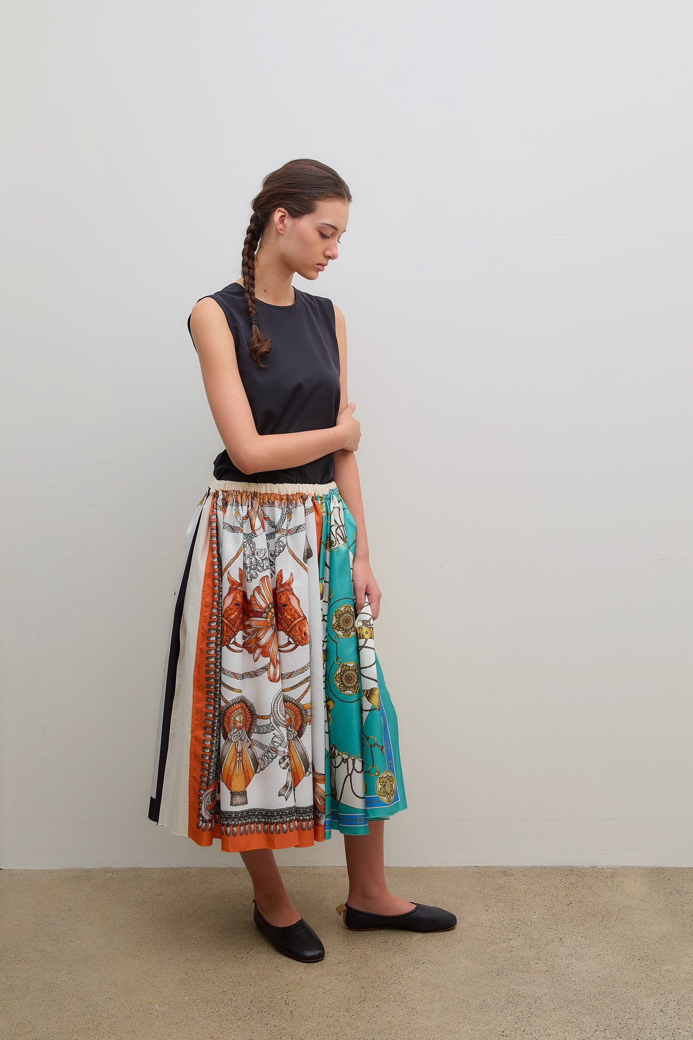 Scarf Skirt Pattern Teal