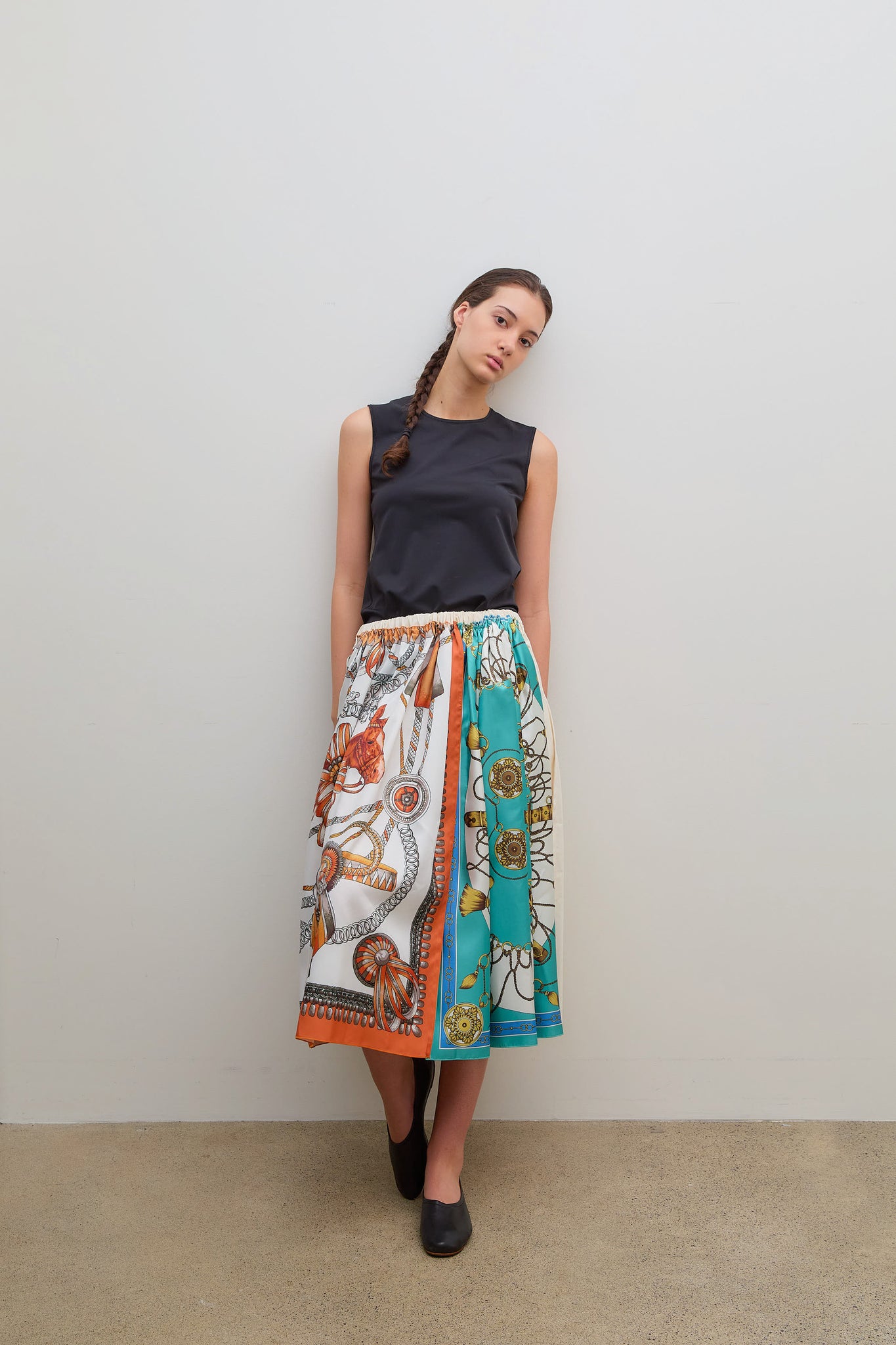 Scarf Skirt Pattern Teal