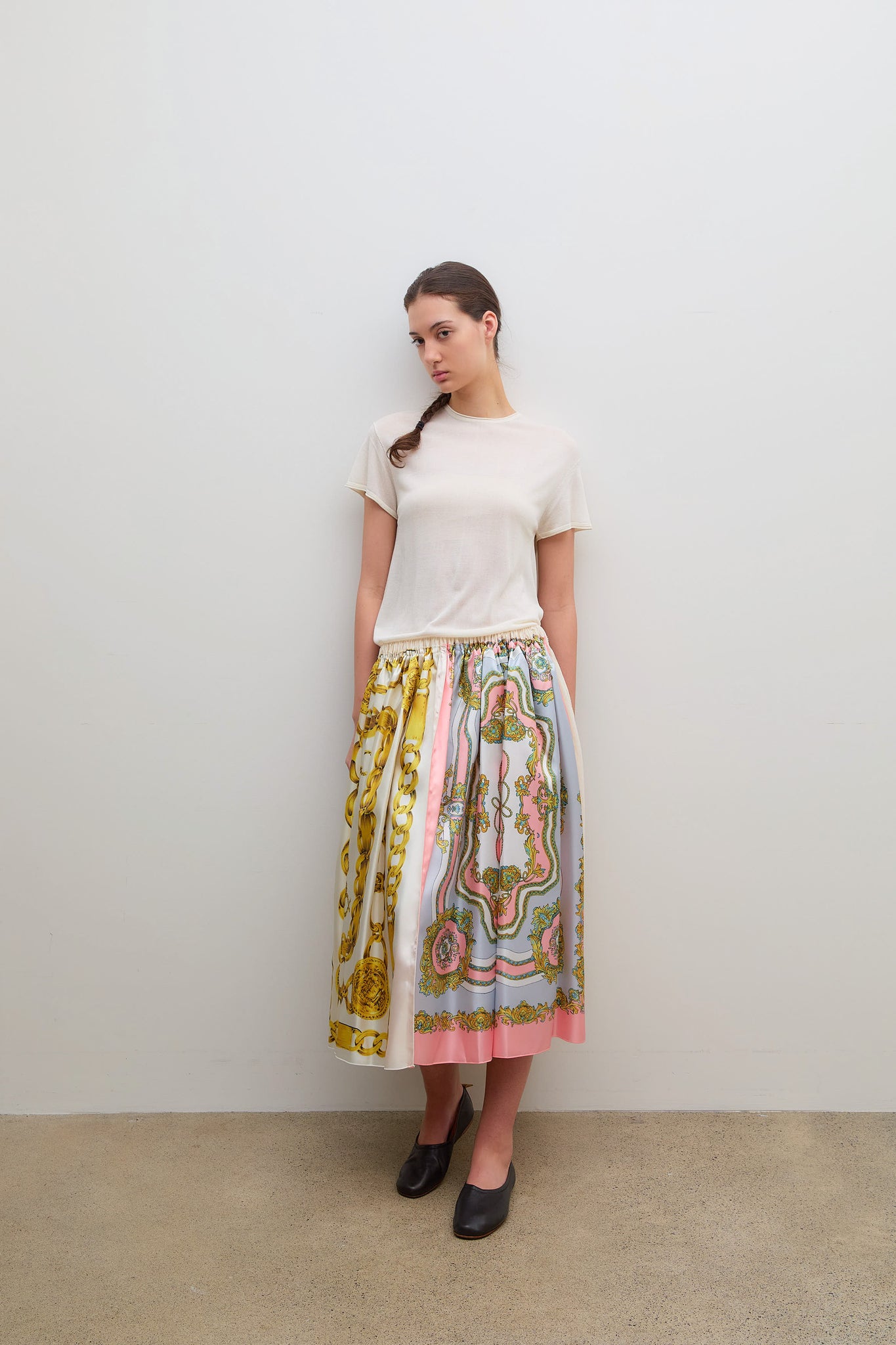 Scarf Skirt Pattern Pink