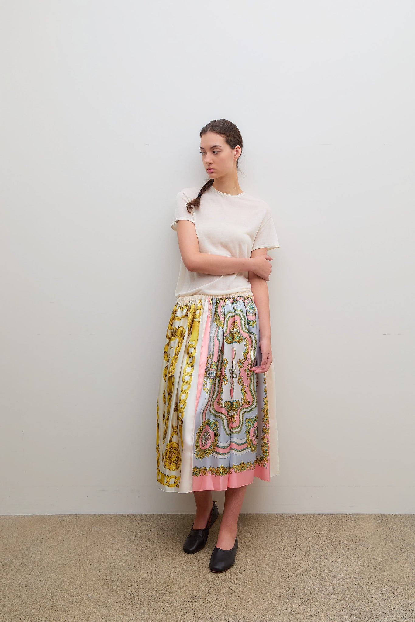 Scarf Skirt Pattern Pink