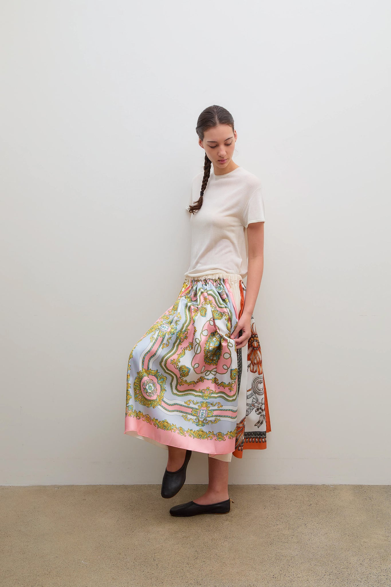 Scarf Skirt Pattern Pink