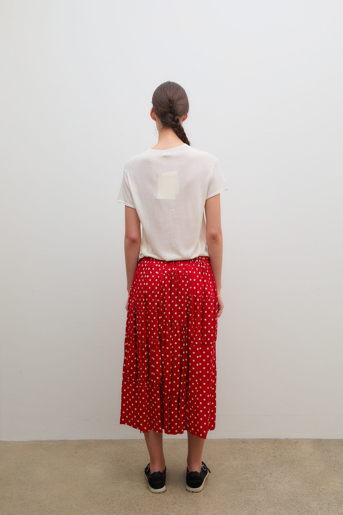 Polka Dot Skirt Red White