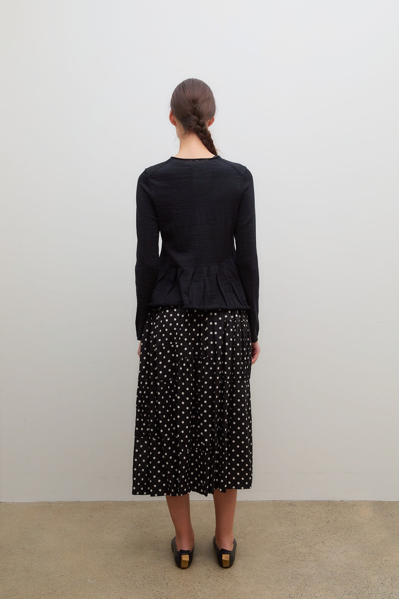 Pleat Sweater Wool Black