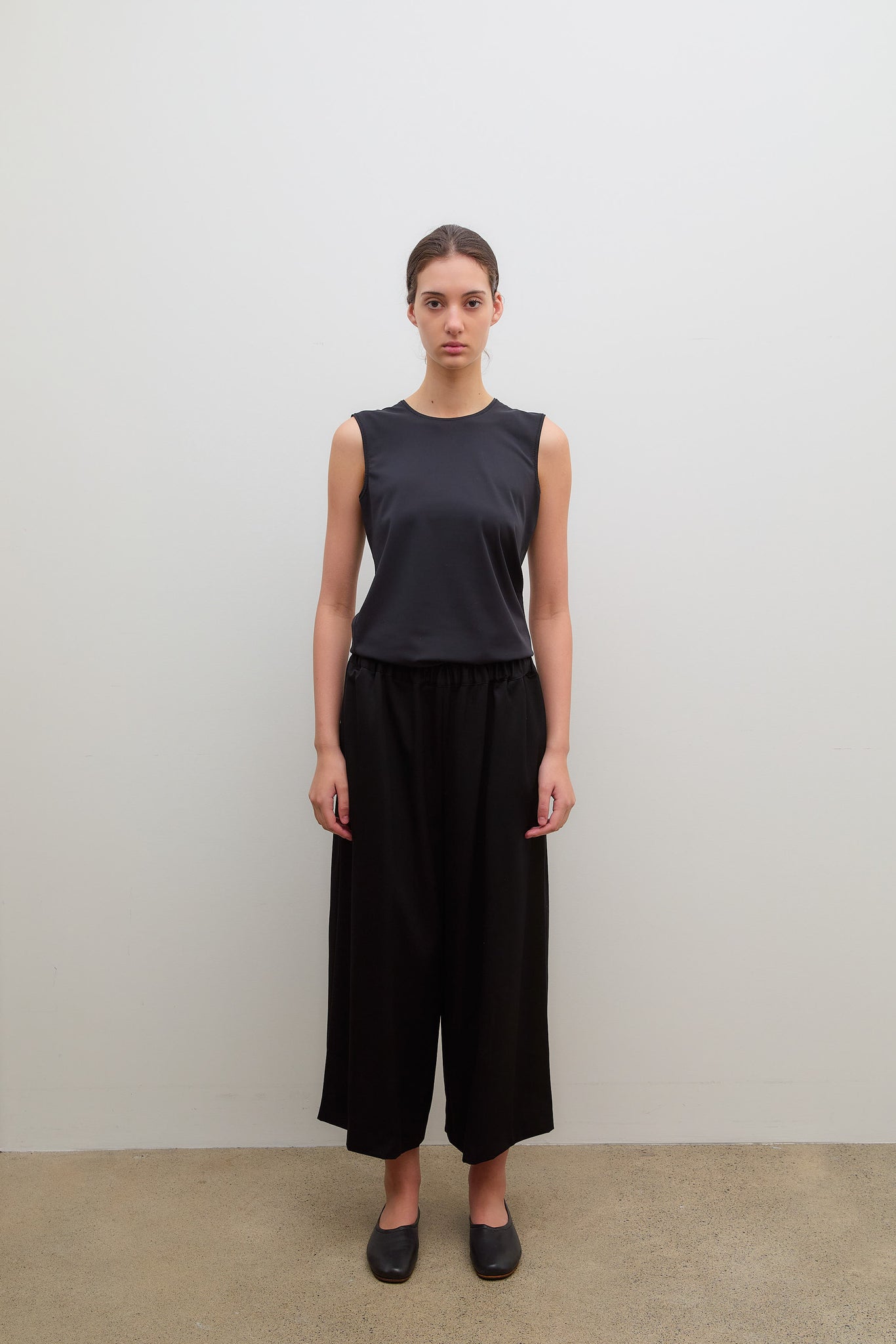 Relaxed Wool Pants Black