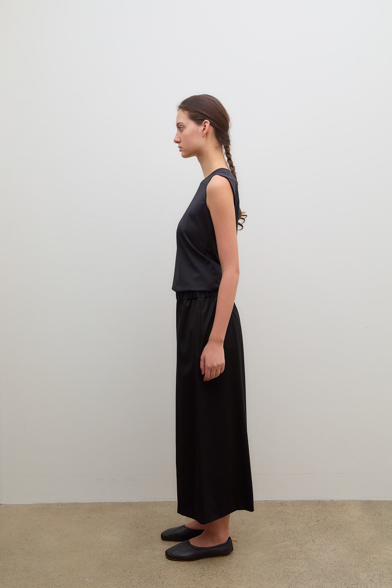 Relaxed Wool Pants Black