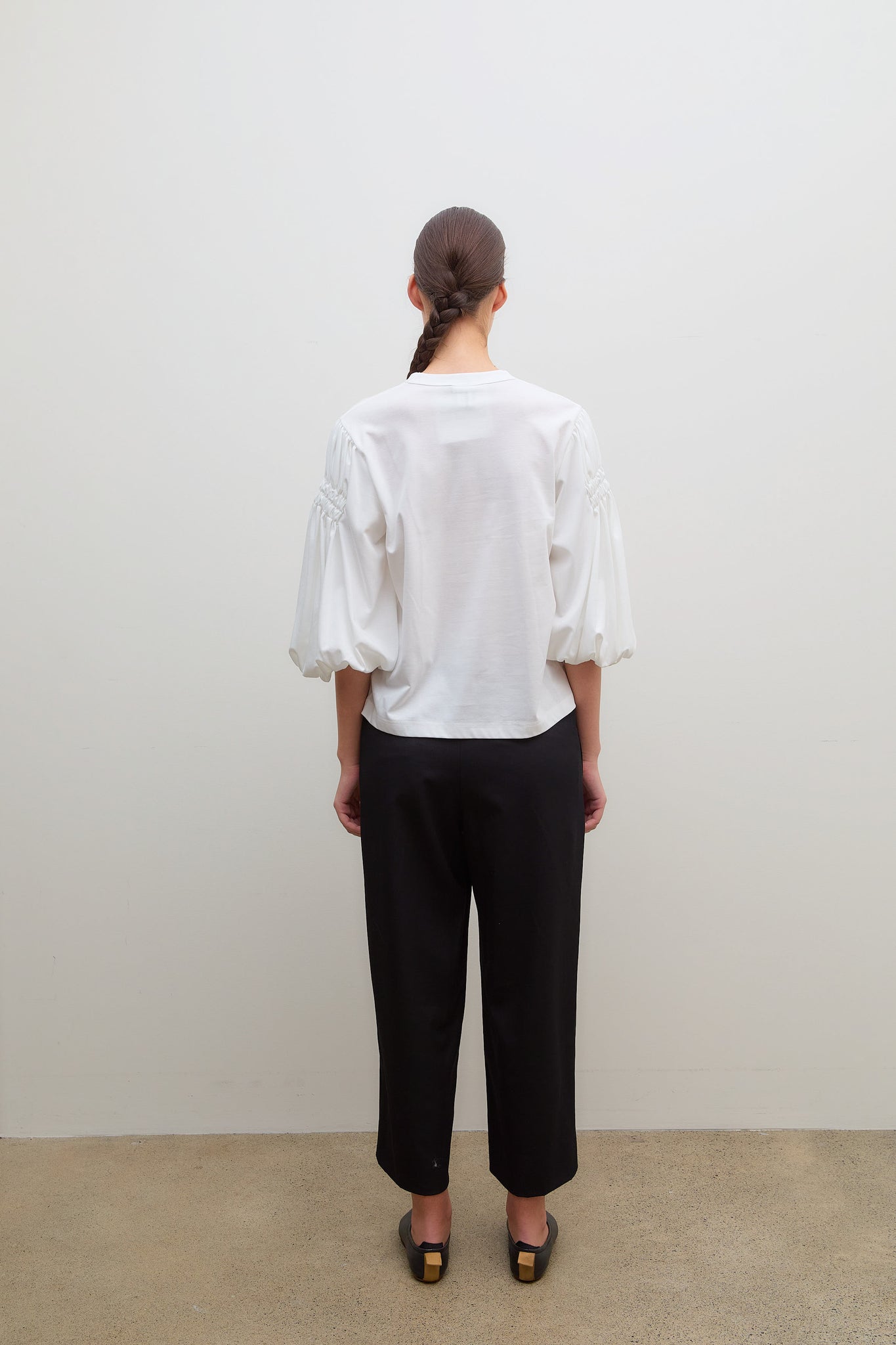 Gathered T-Shirt White