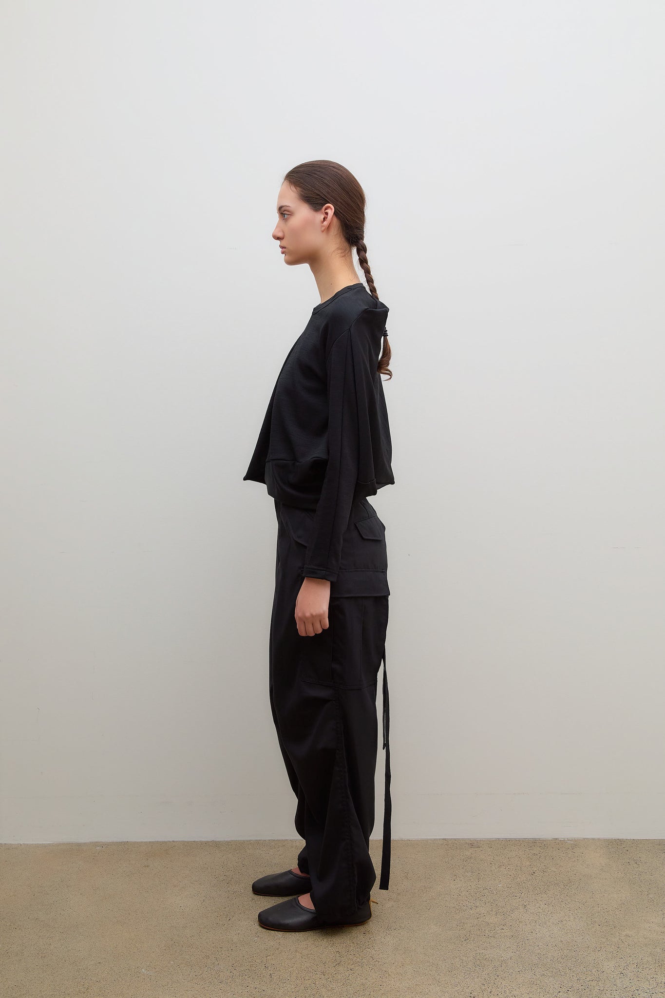 Angular Long Sleeve T-Shirt Black