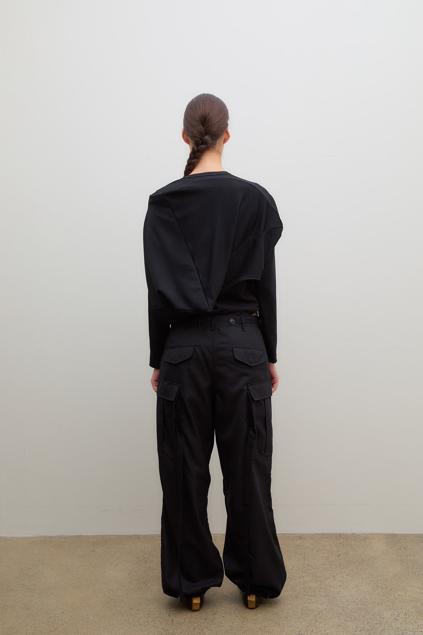 Angular Long Sleeve T-Shirt Black