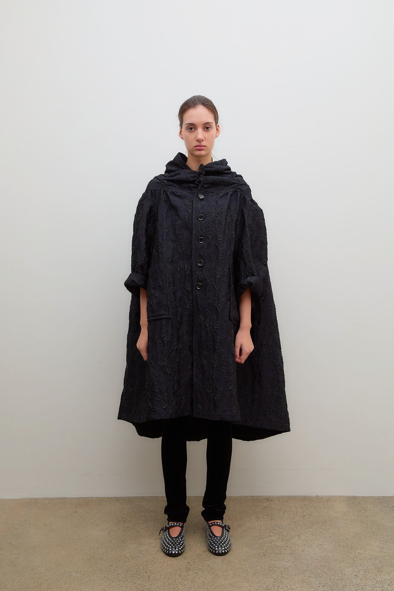 Jacquard Coat Black