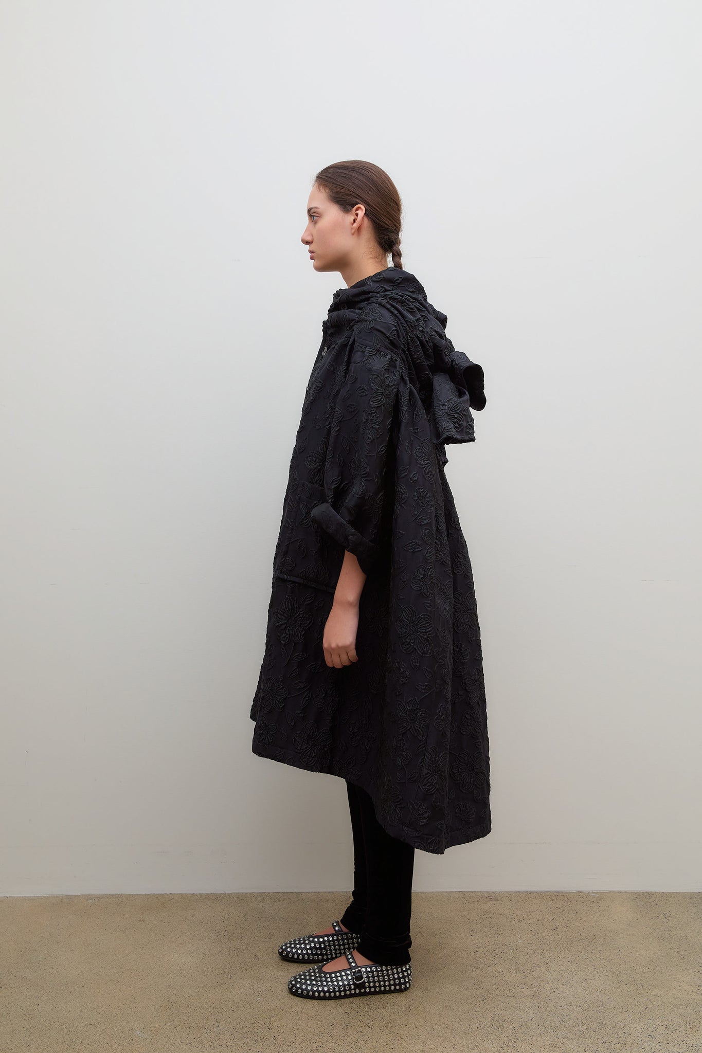 Jacquard Coat Black