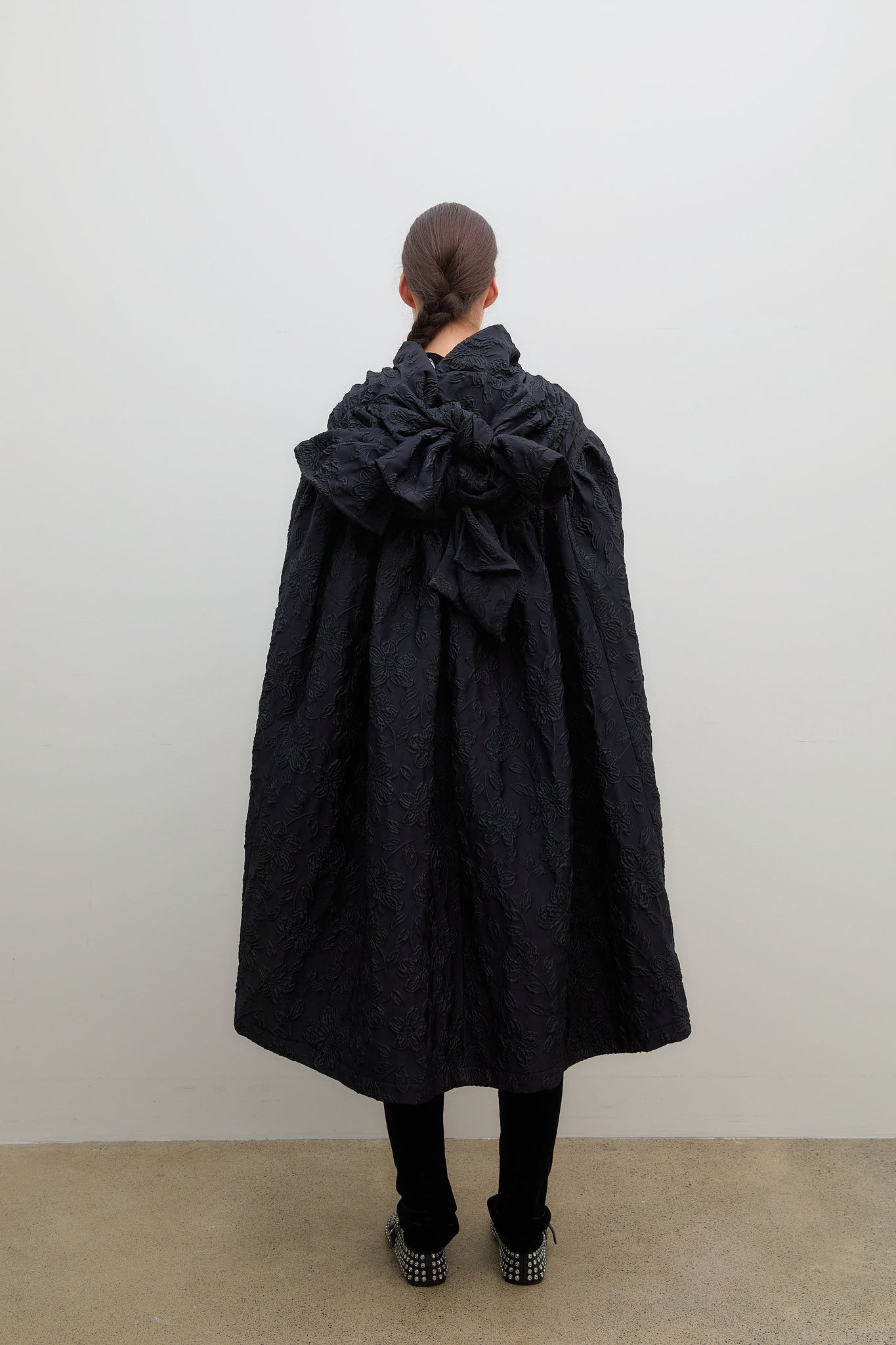 Jacquard Coat Black