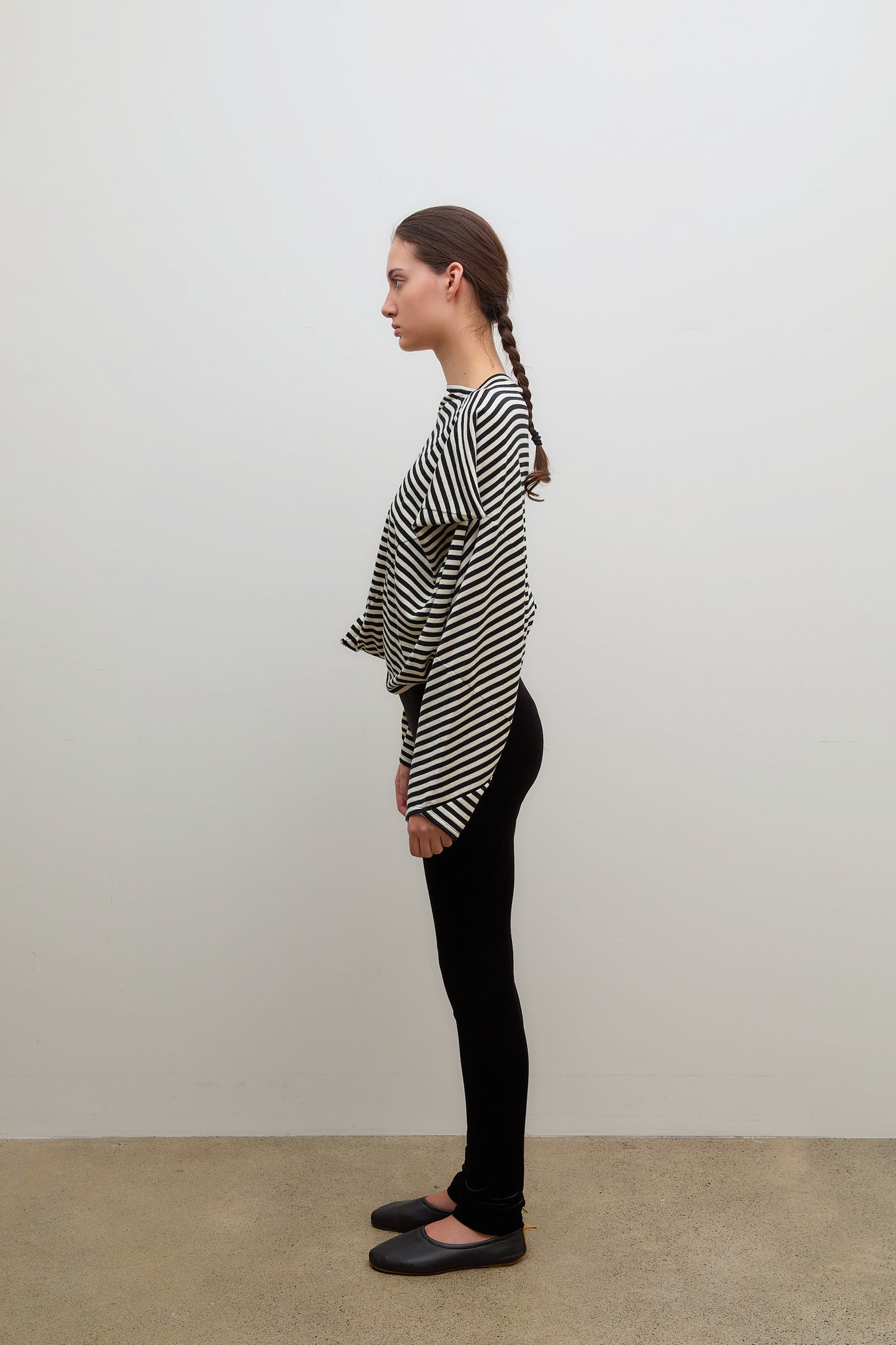 Angular Long Sleeve T-Shirt Black Off White