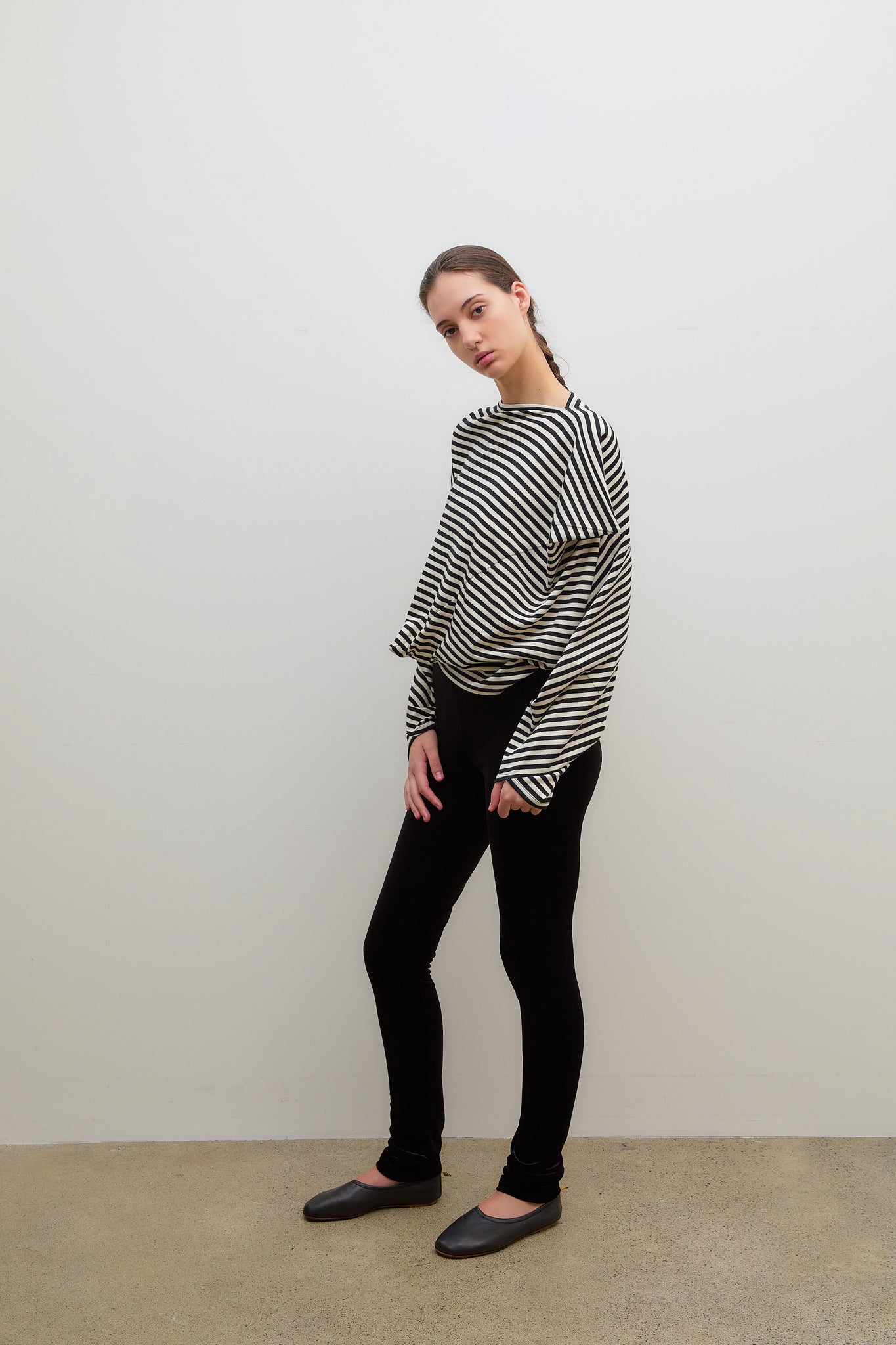 Angular Long Sleeve T-Shirt Black Off White