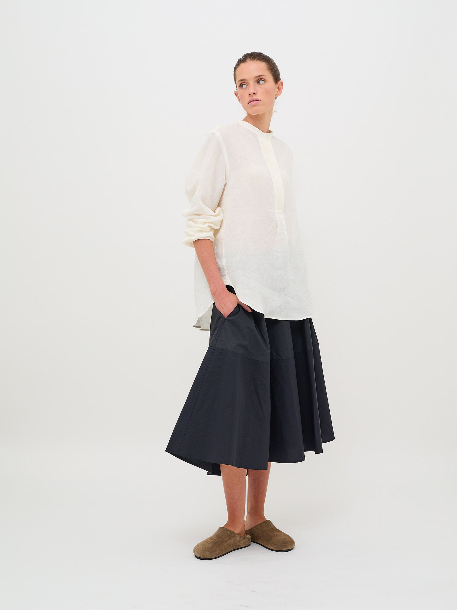 Baltimore Linen Shirt Off White