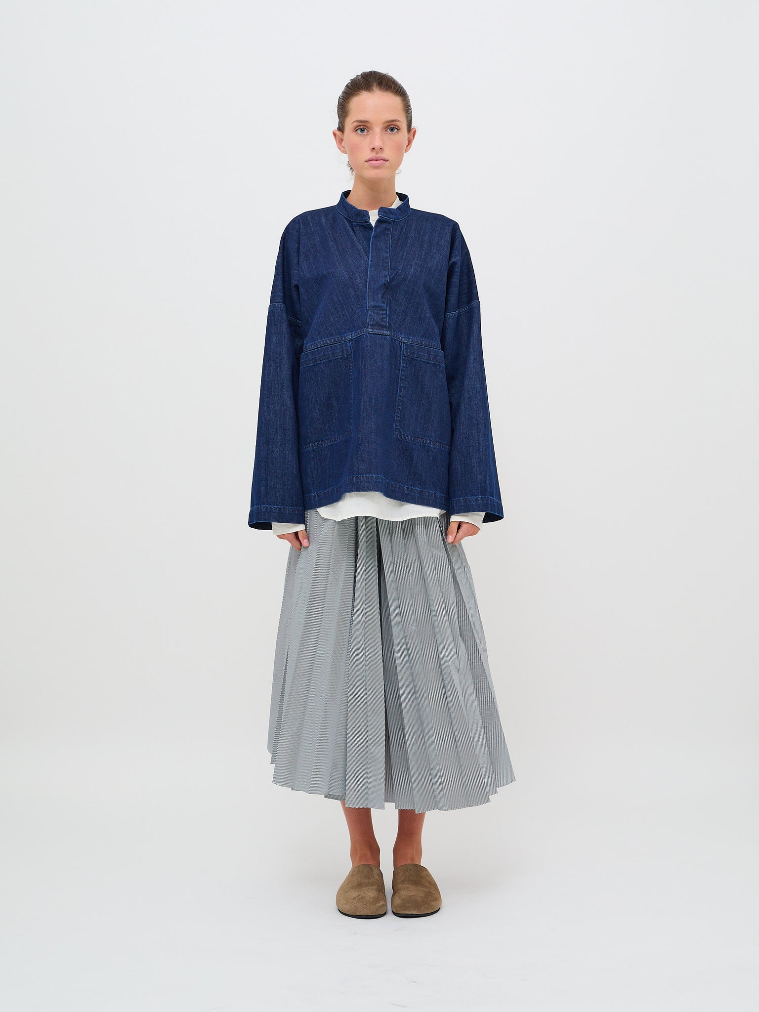 Basil Denim Top Blue