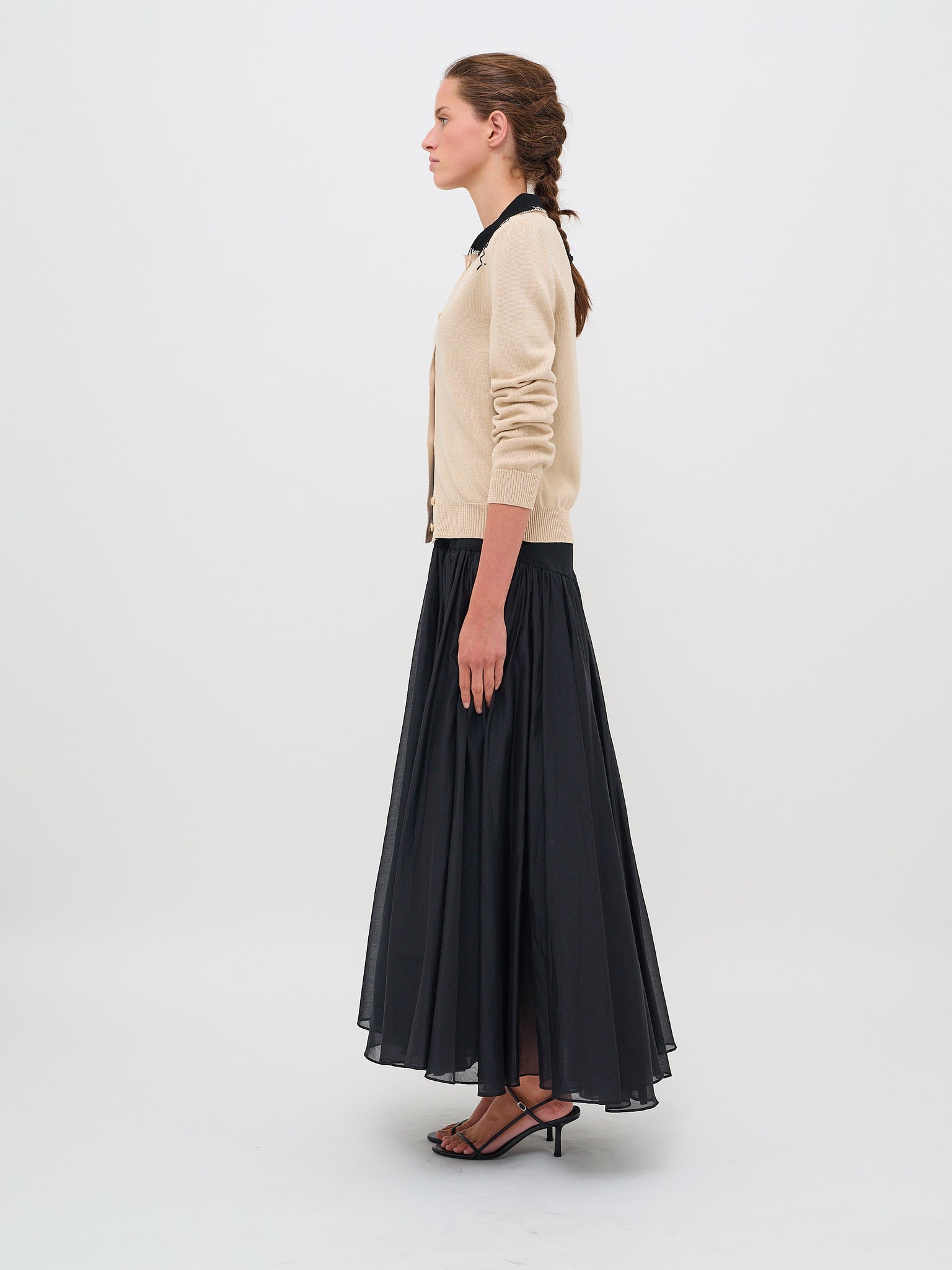 Cardigan Polo Cotton Beige