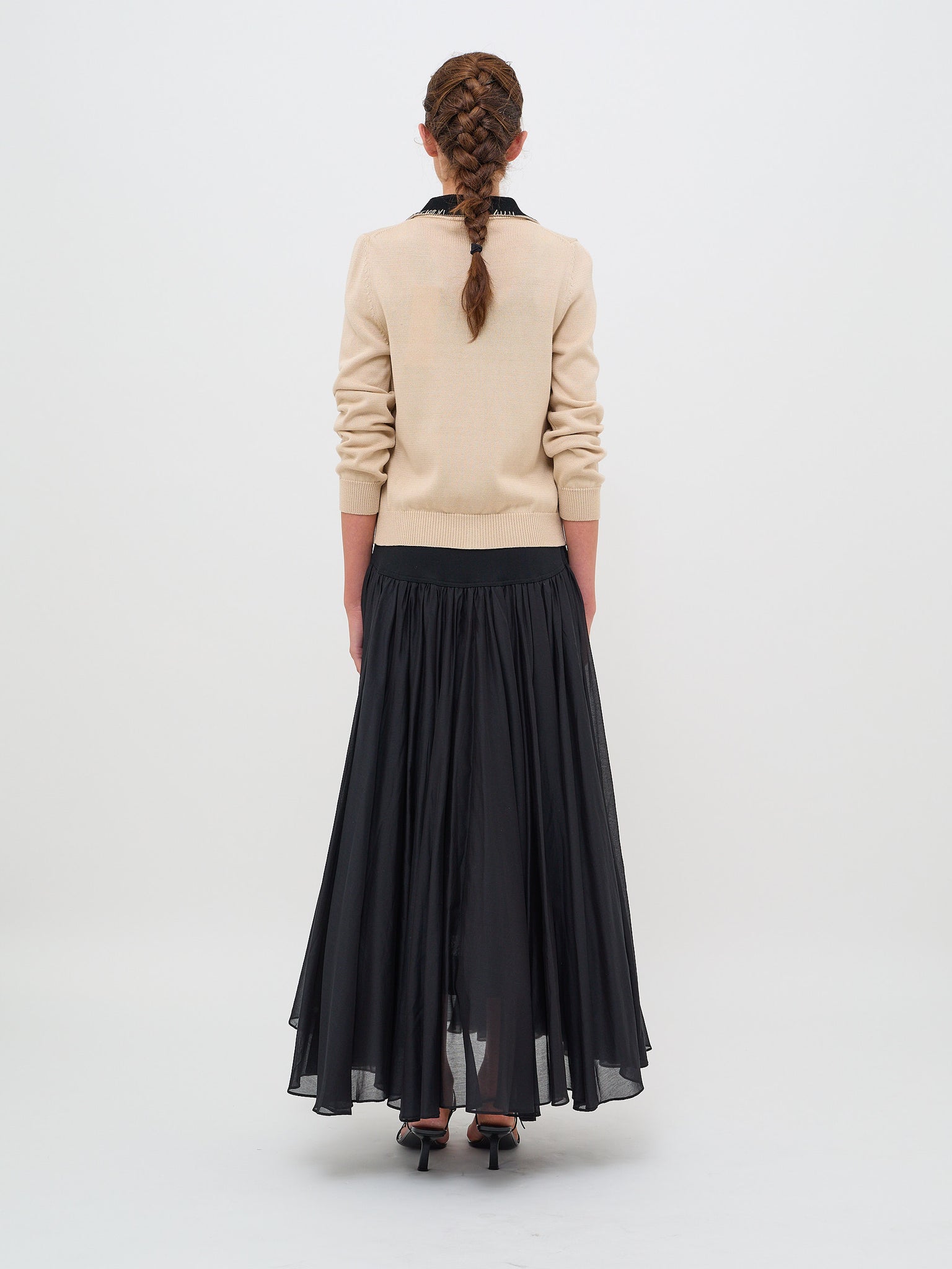 Cardigan Polo Cotton Beige