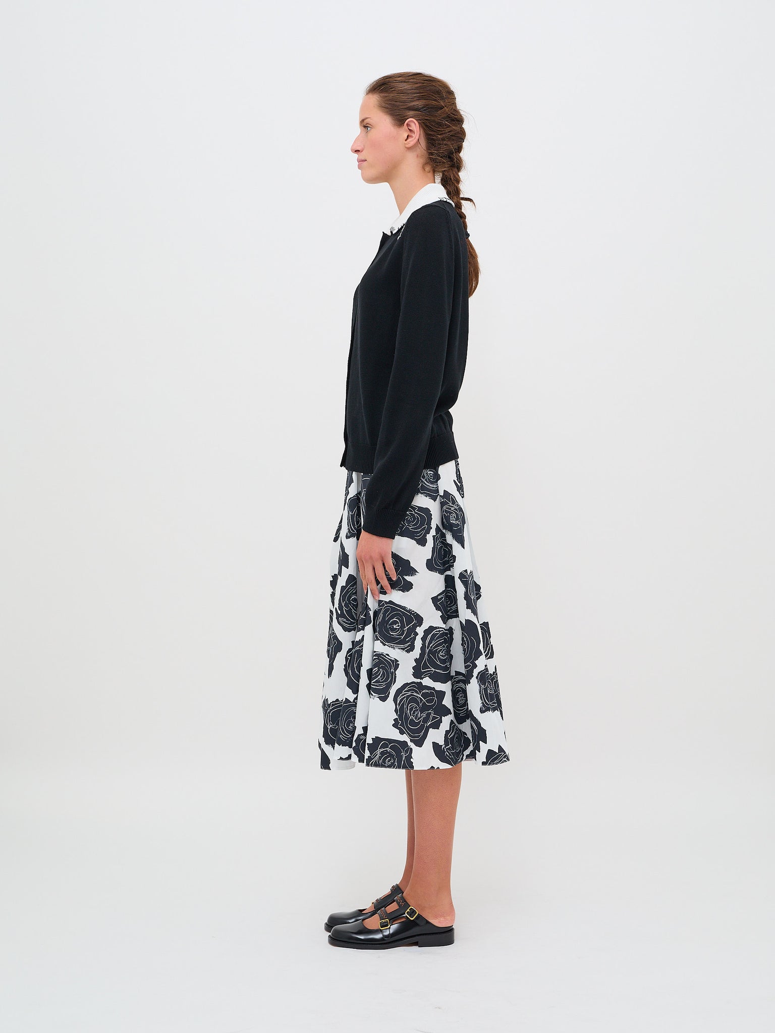 Cardigan Polo Cotton Black