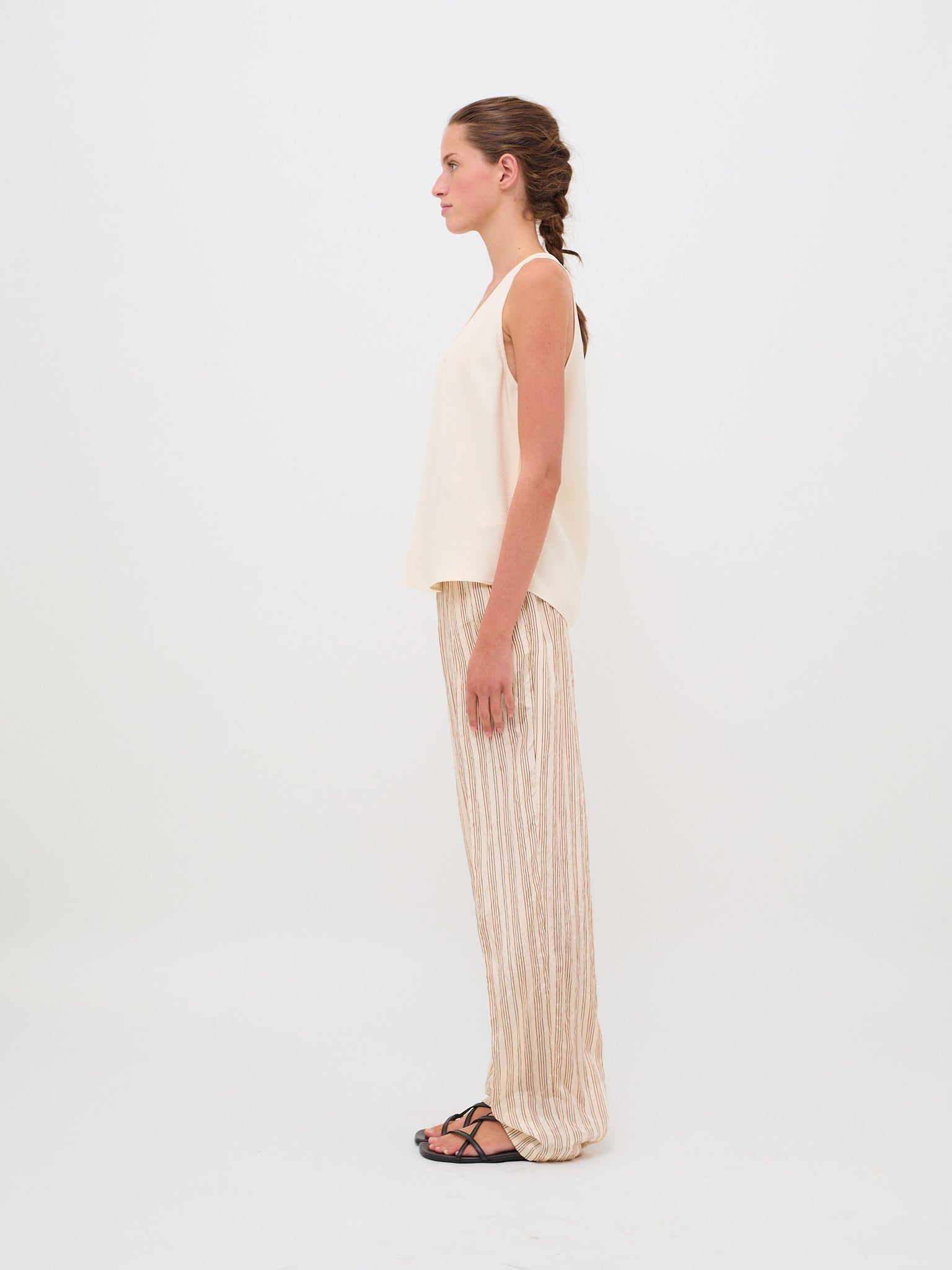 Slubbed Fluid Viscose Top Orchidea