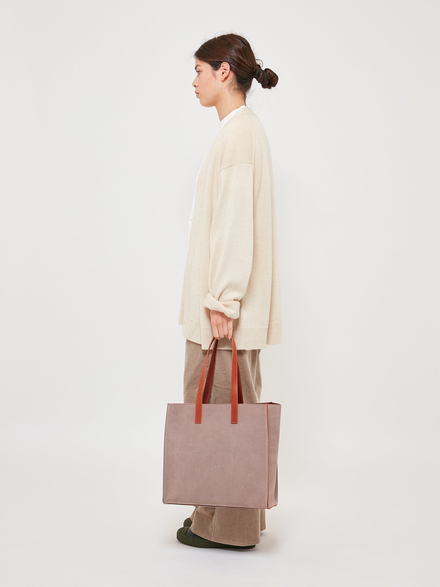 Vanity Soft Tote Bag Leather Mink