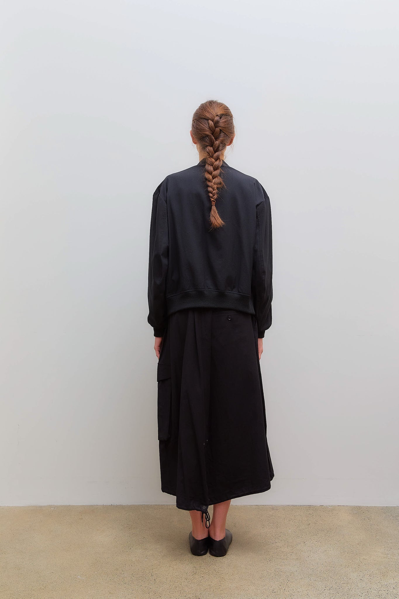 U Shirt Collar Y Jacket Black