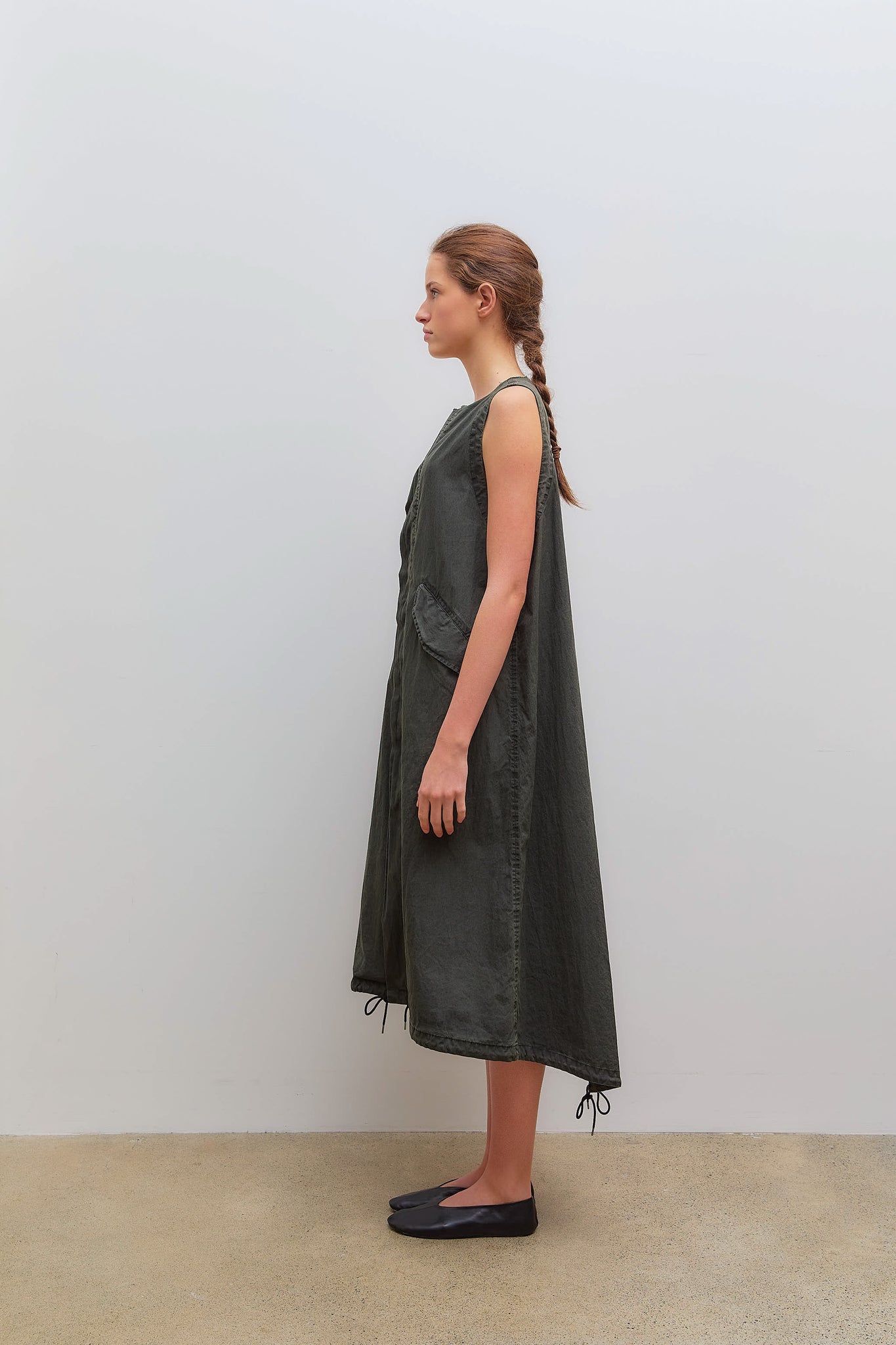 Fish-Tail Dress Khaki