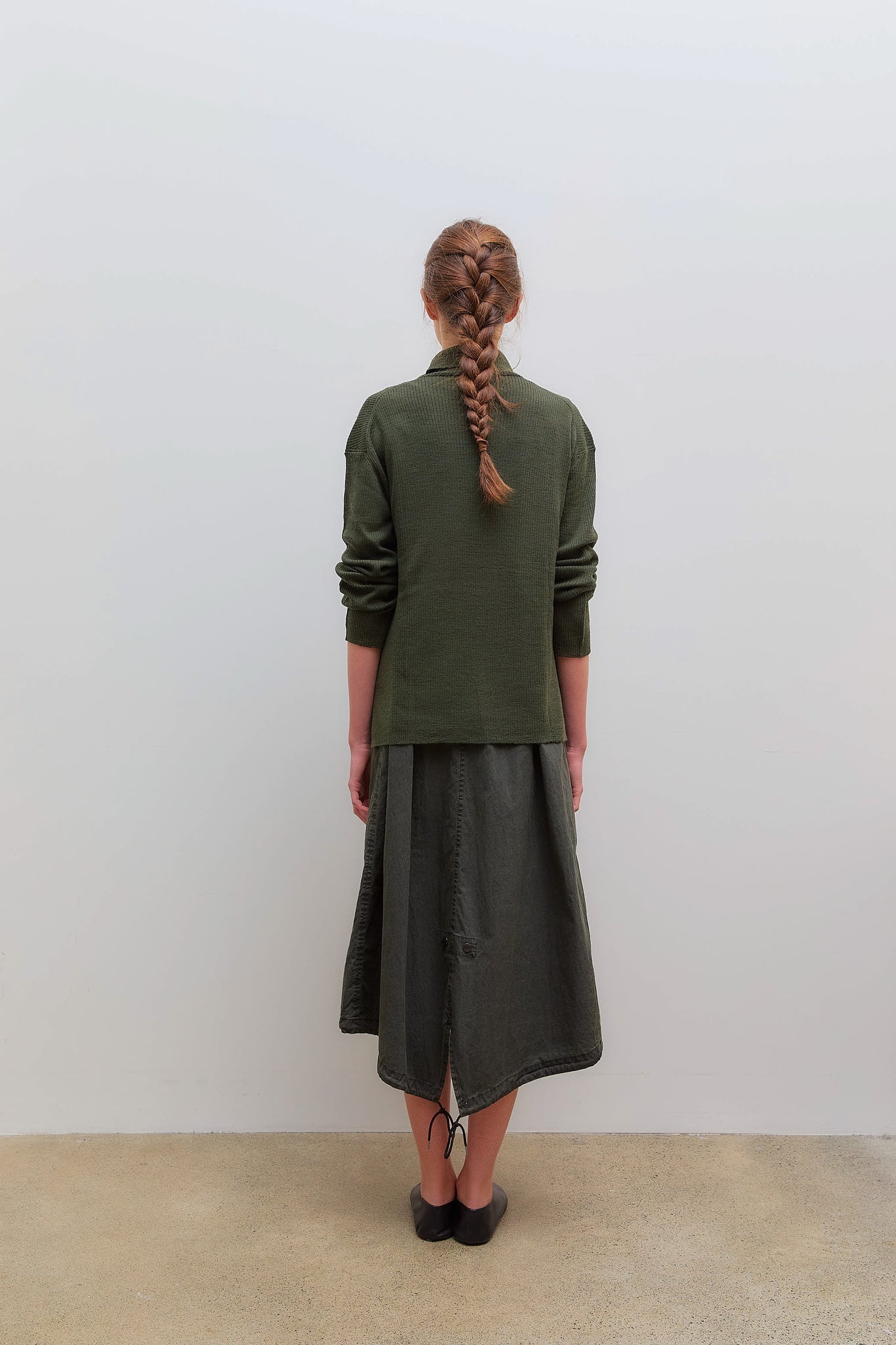Rib Cardigan Khaki