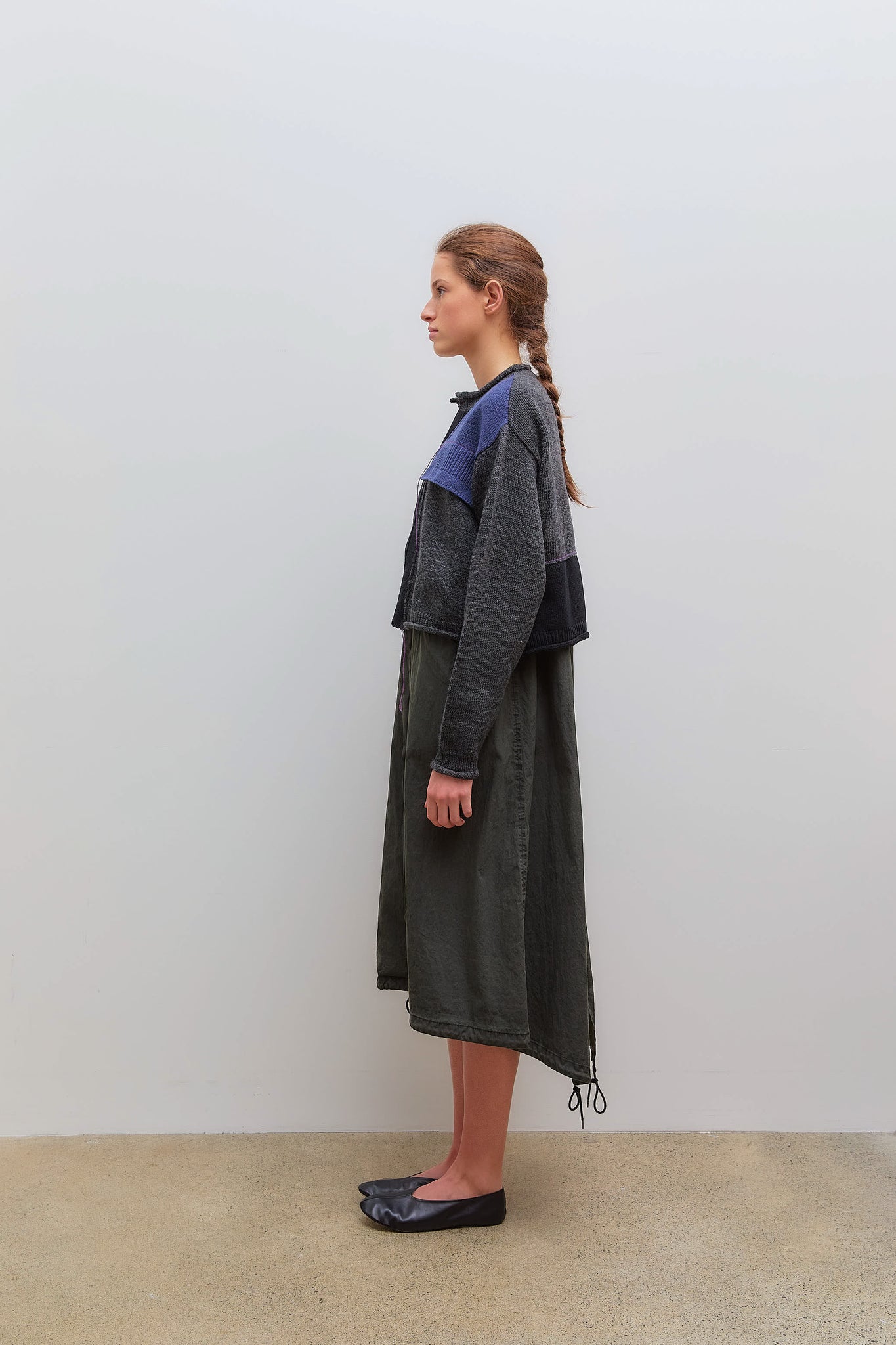 Patchwork Cardigan Grey