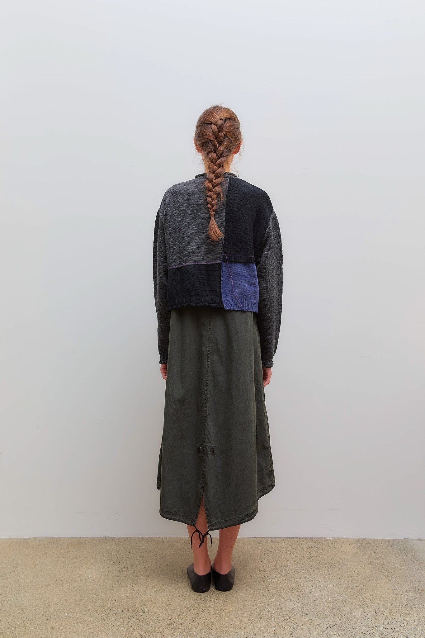 Patchwork Cardigan Grey