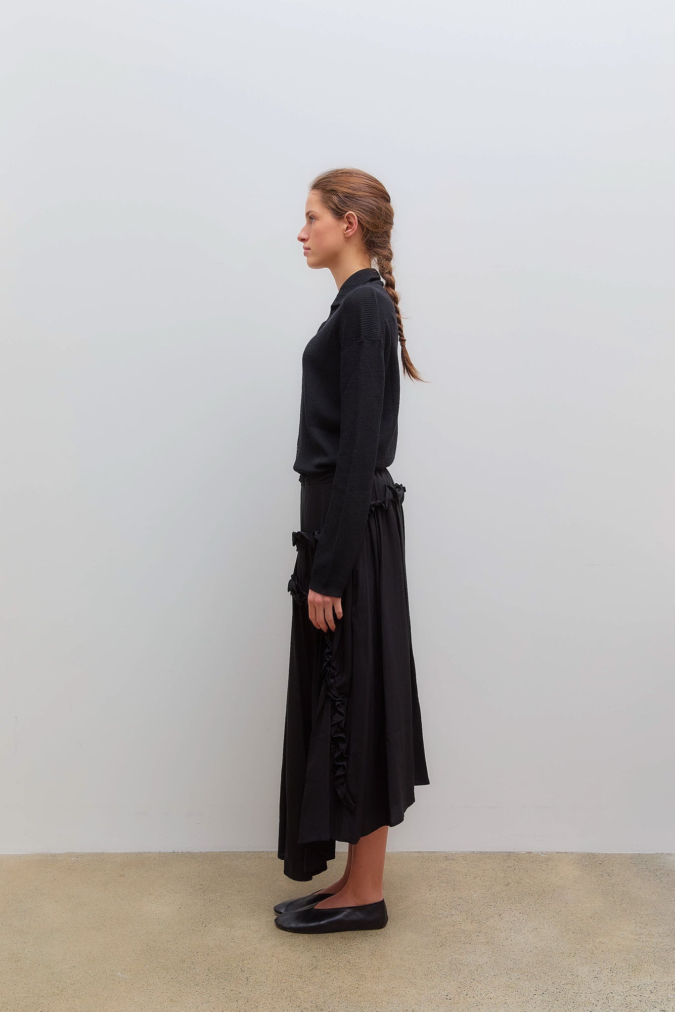 Rib Cardigan Black