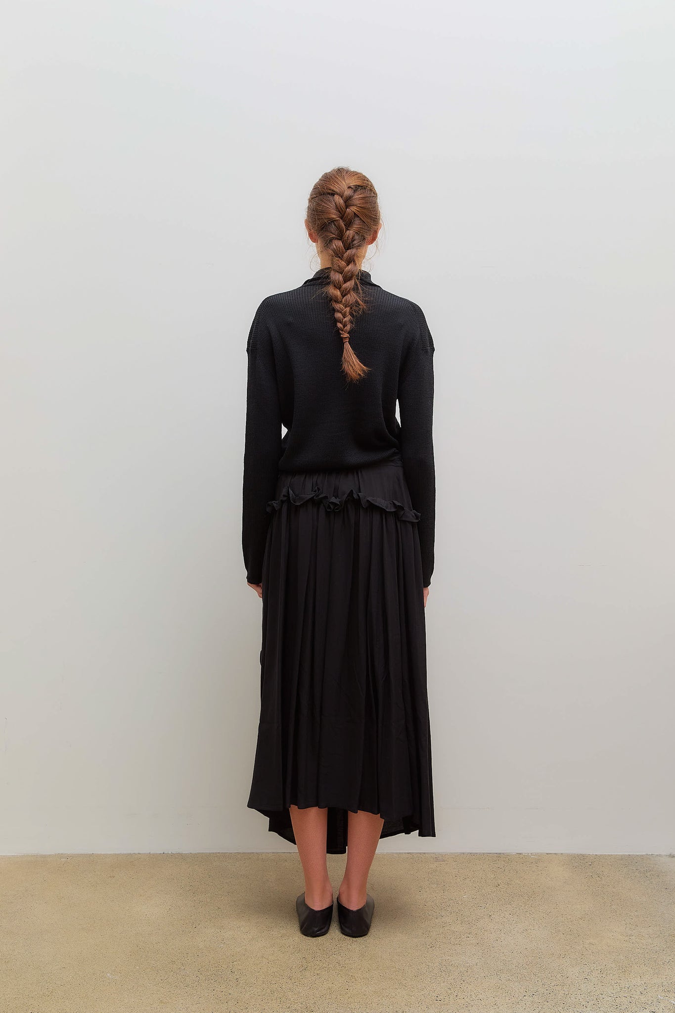 Rib Cardigan Black