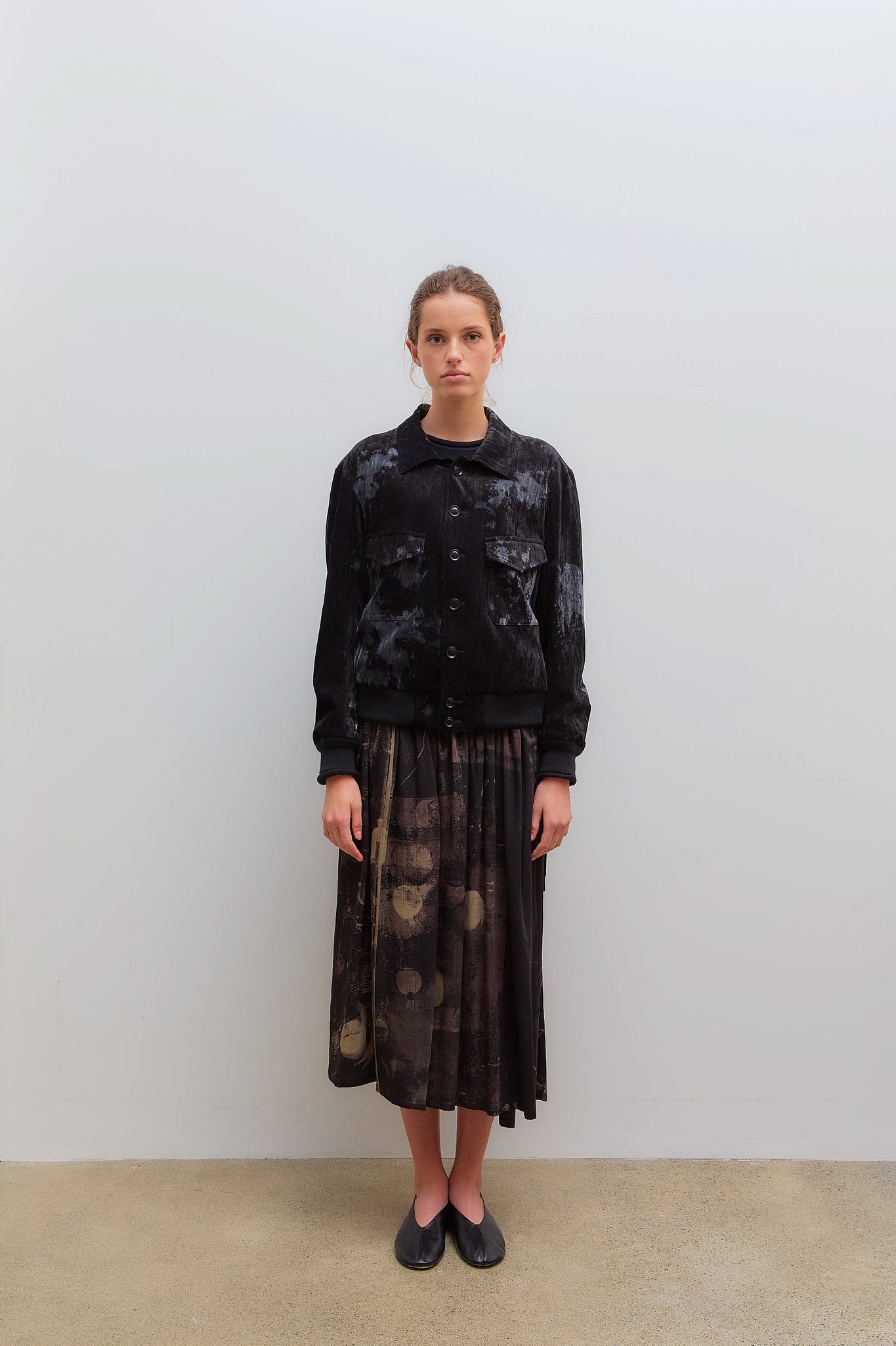 U Shirt Collar Y Jacket Velvet Black