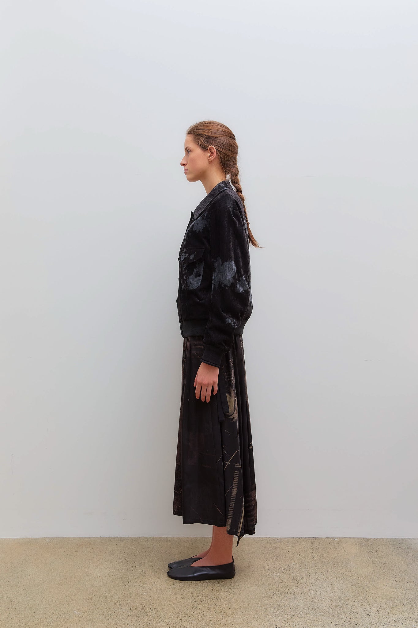 U Shirt Collar Y Jacket Velvet Black