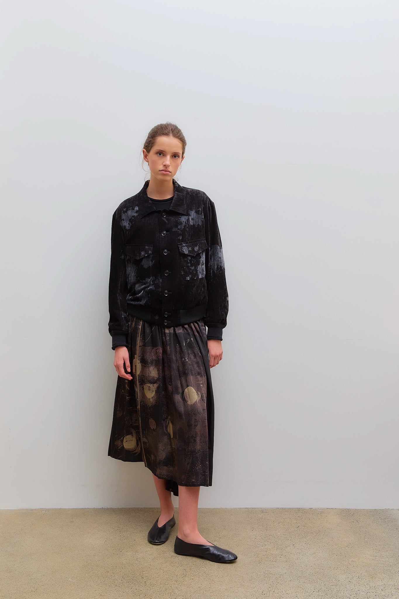 U Shirt Collar Y Jacket Velvet Black