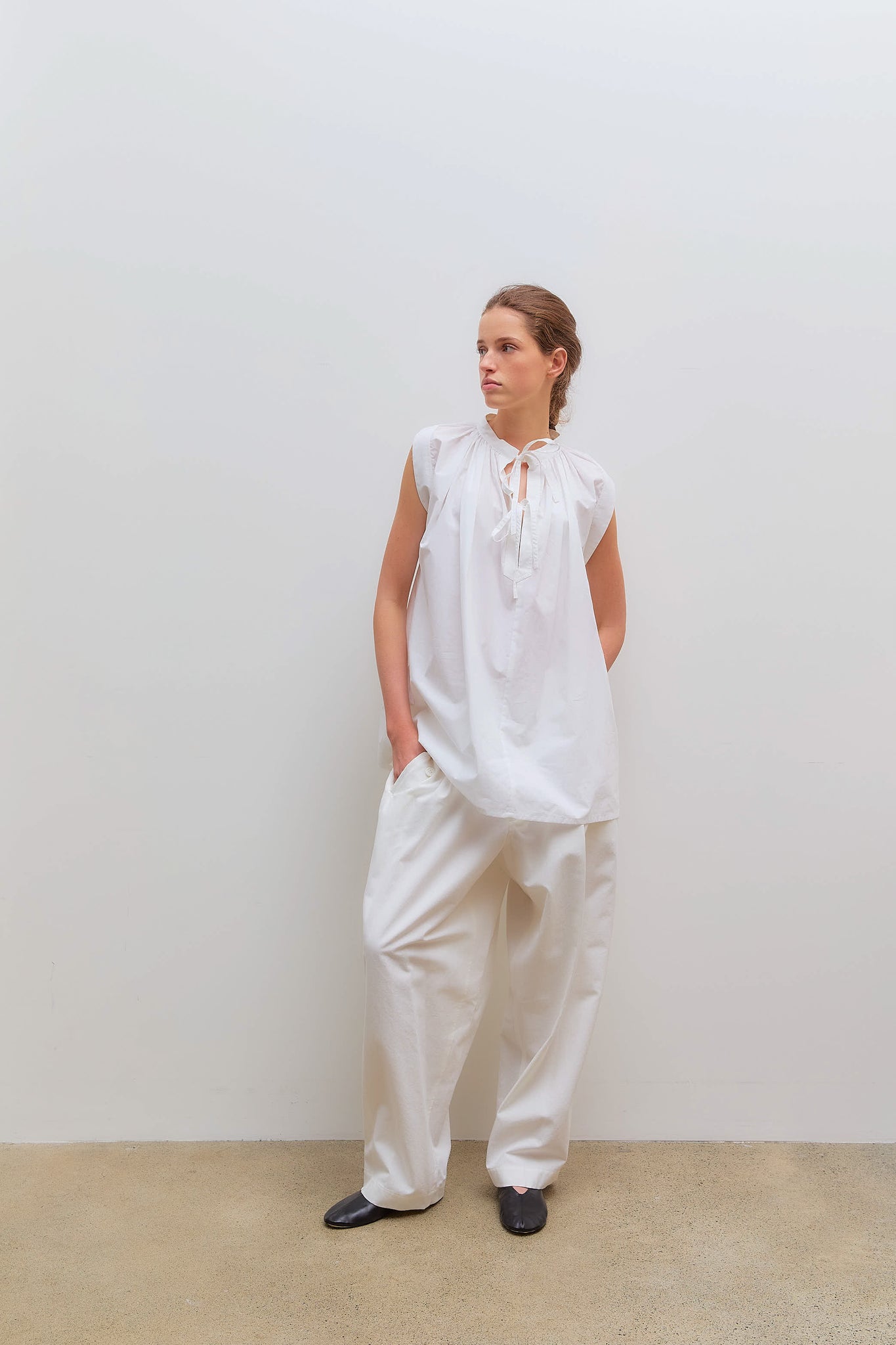 Typewriter Blouse Off White