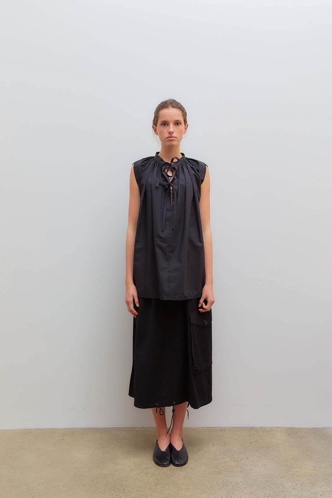 Typewriter Blouse Off Black
