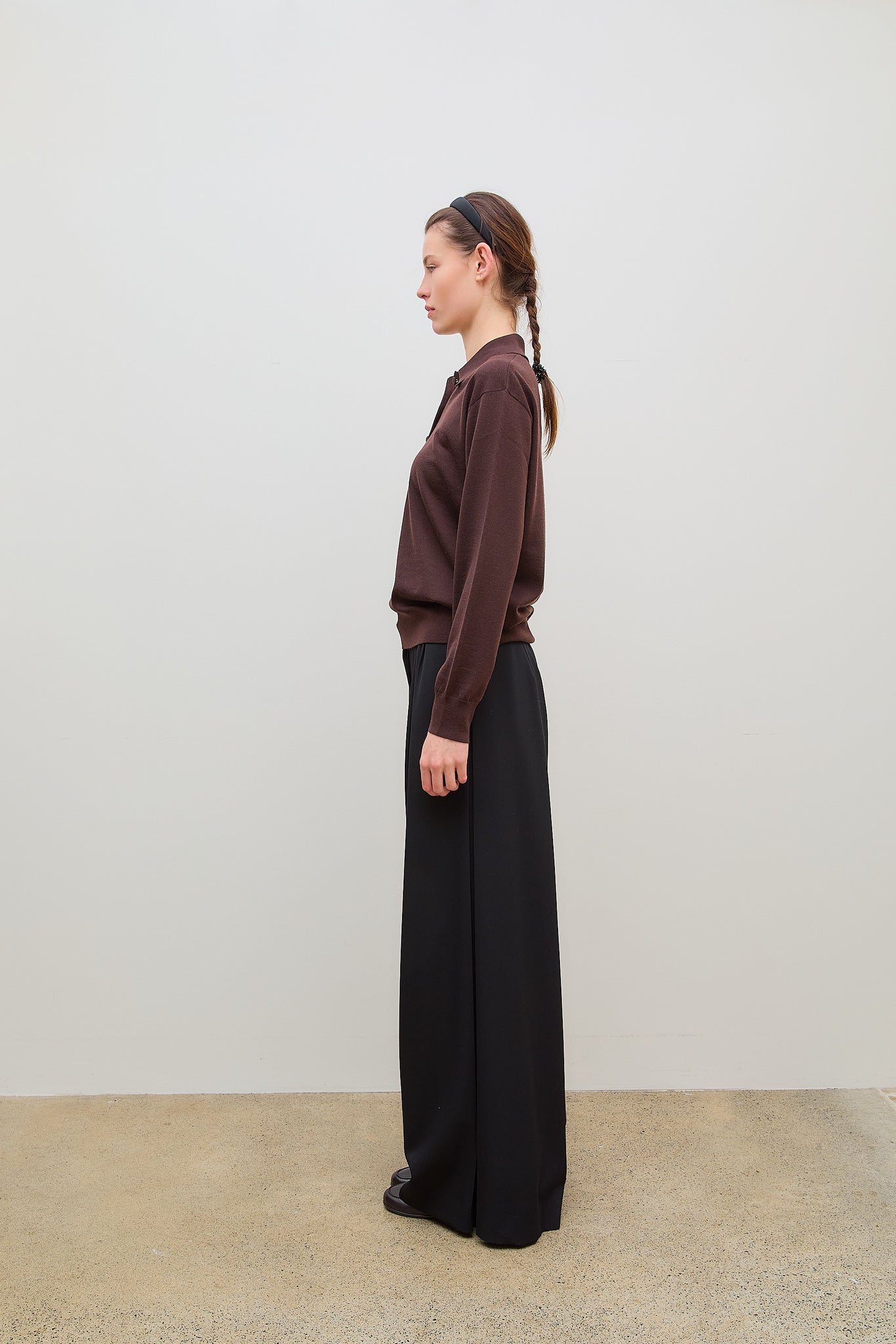Tuno Polo Sweater Dark Brown