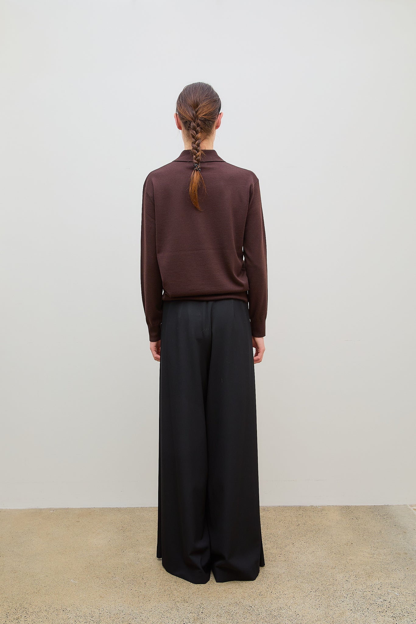 Tuno Polo Sweater Dark Brown